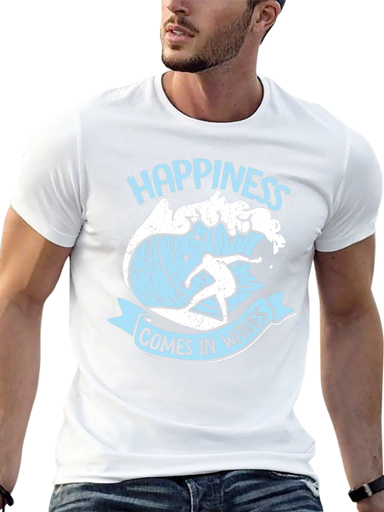 Happiness Comes in Waves Graphic Tee