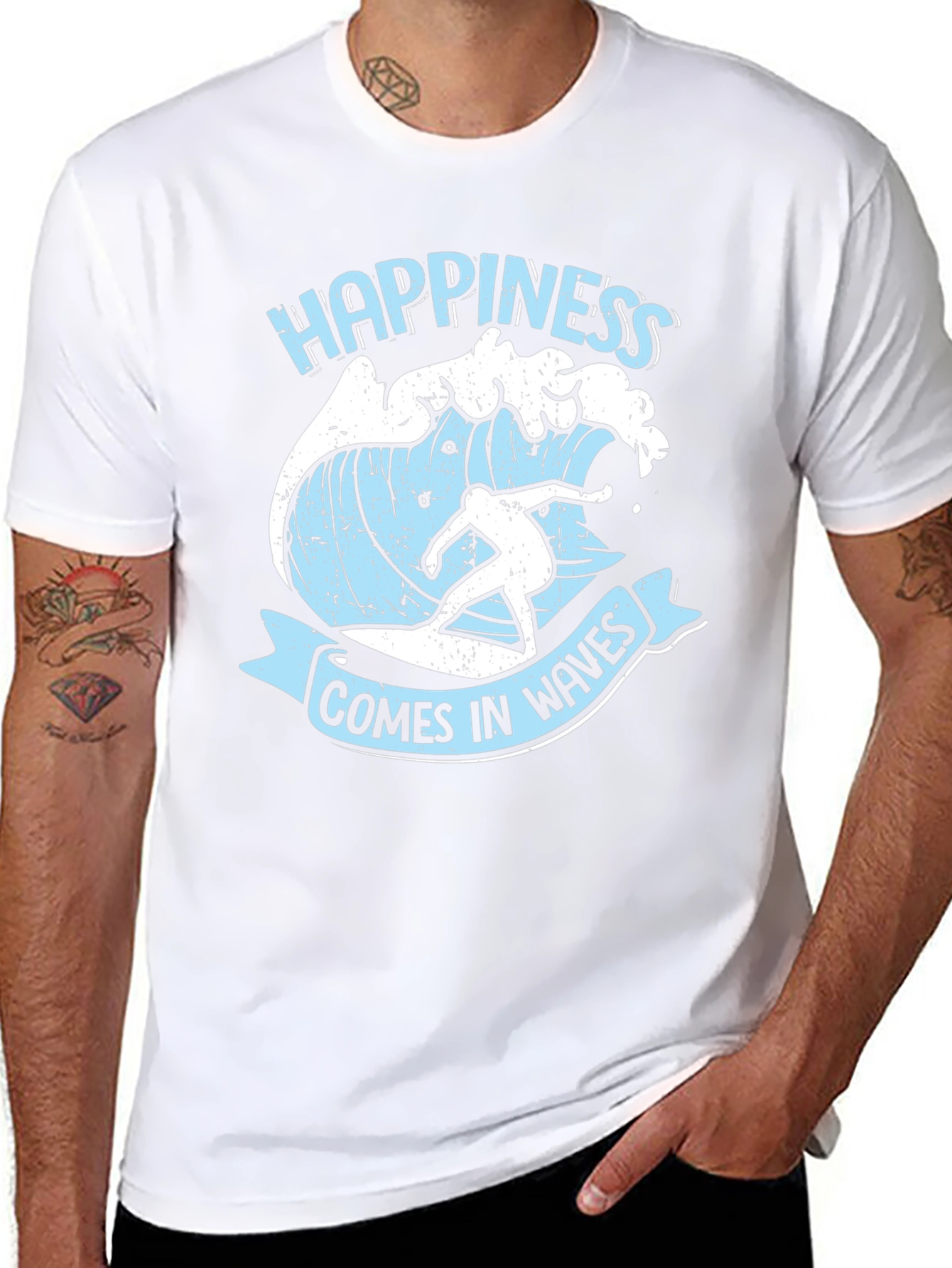 Happiness Comes in Waves Graphic Tee