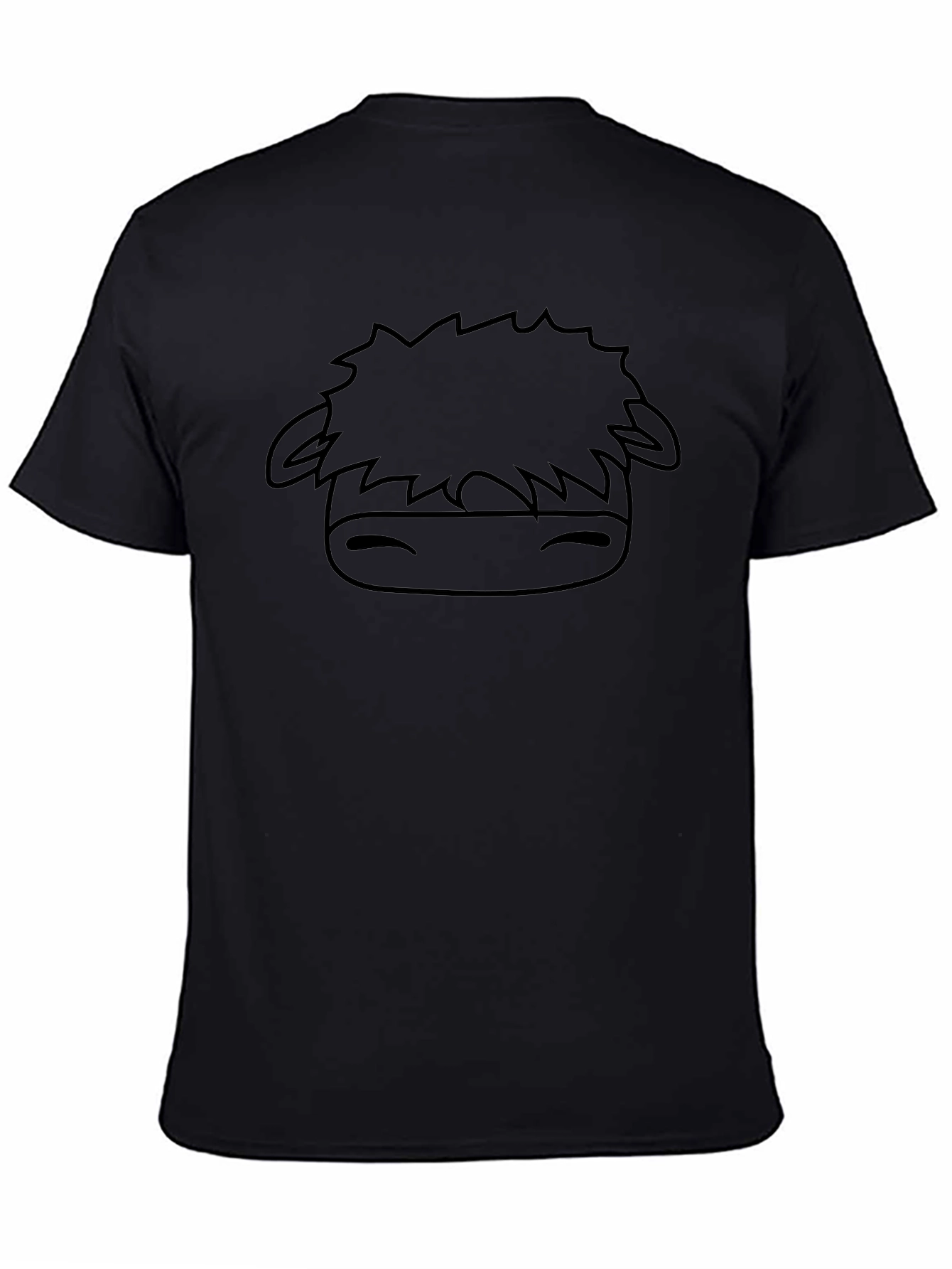 Cute Cartoon Cow Graphic Black T-Shirt