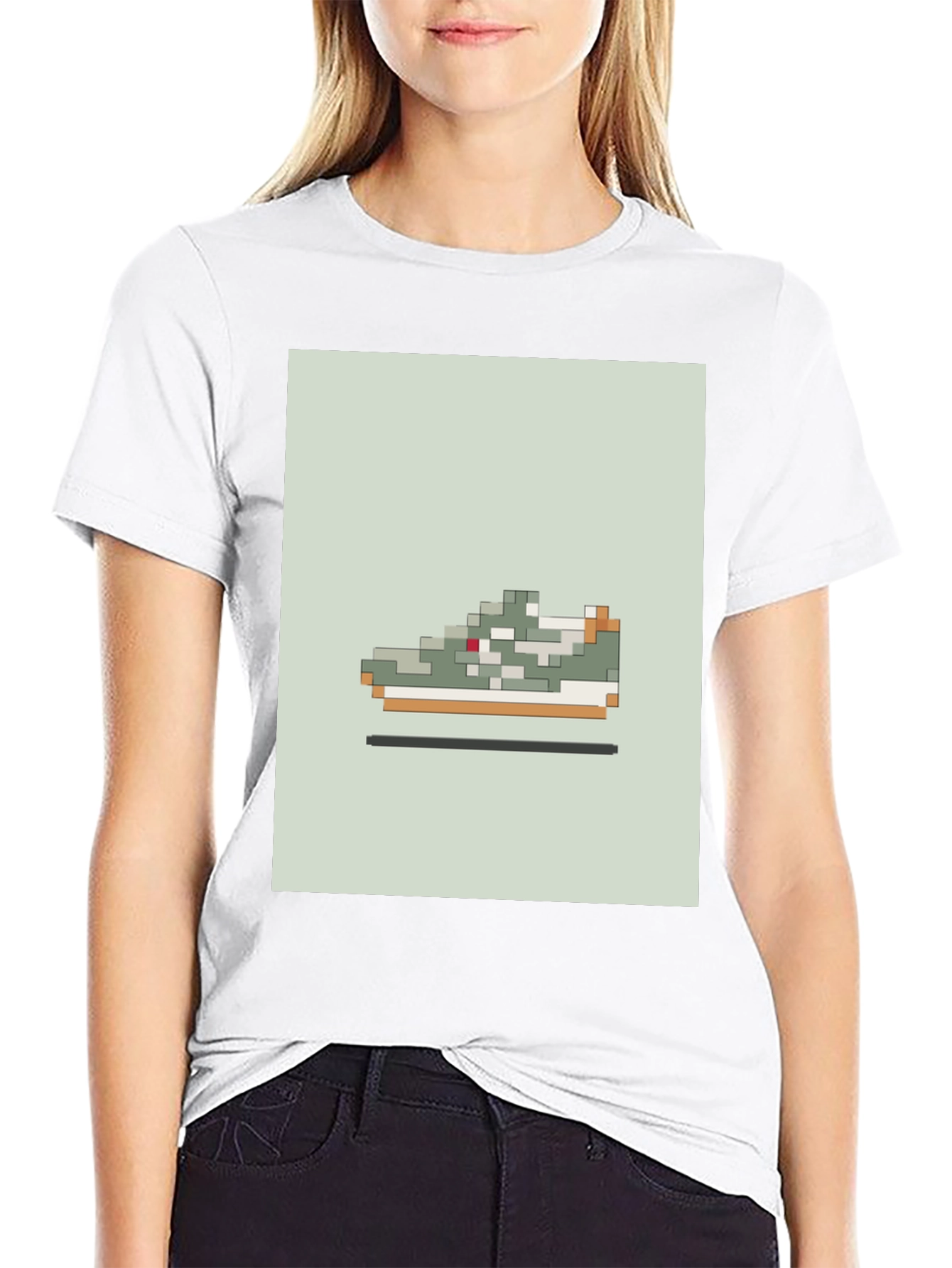 Pixel Sneaker Graphic Tee - Unique Design