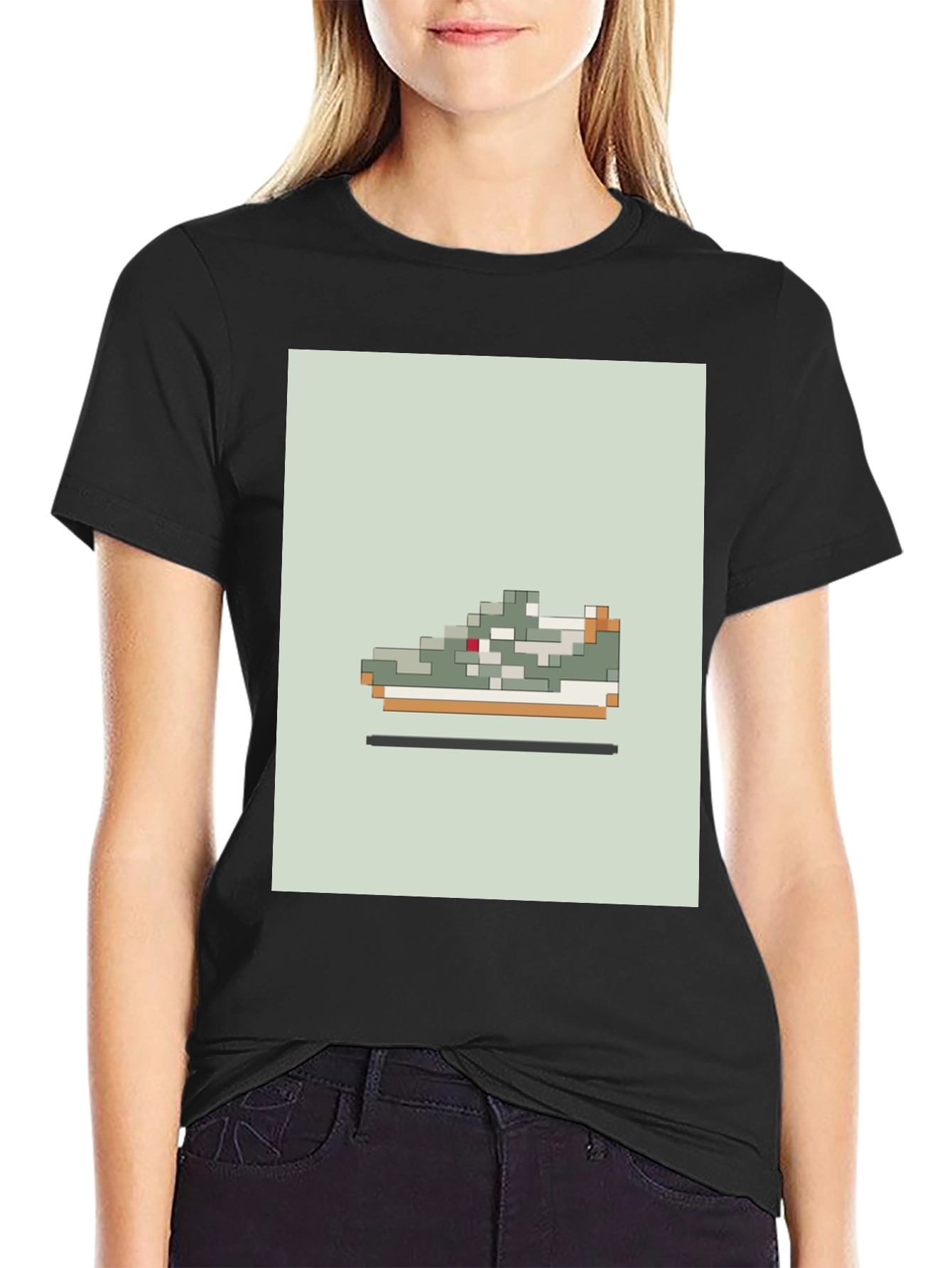 Pixel Sneaker Graphic Tee - Unique Design