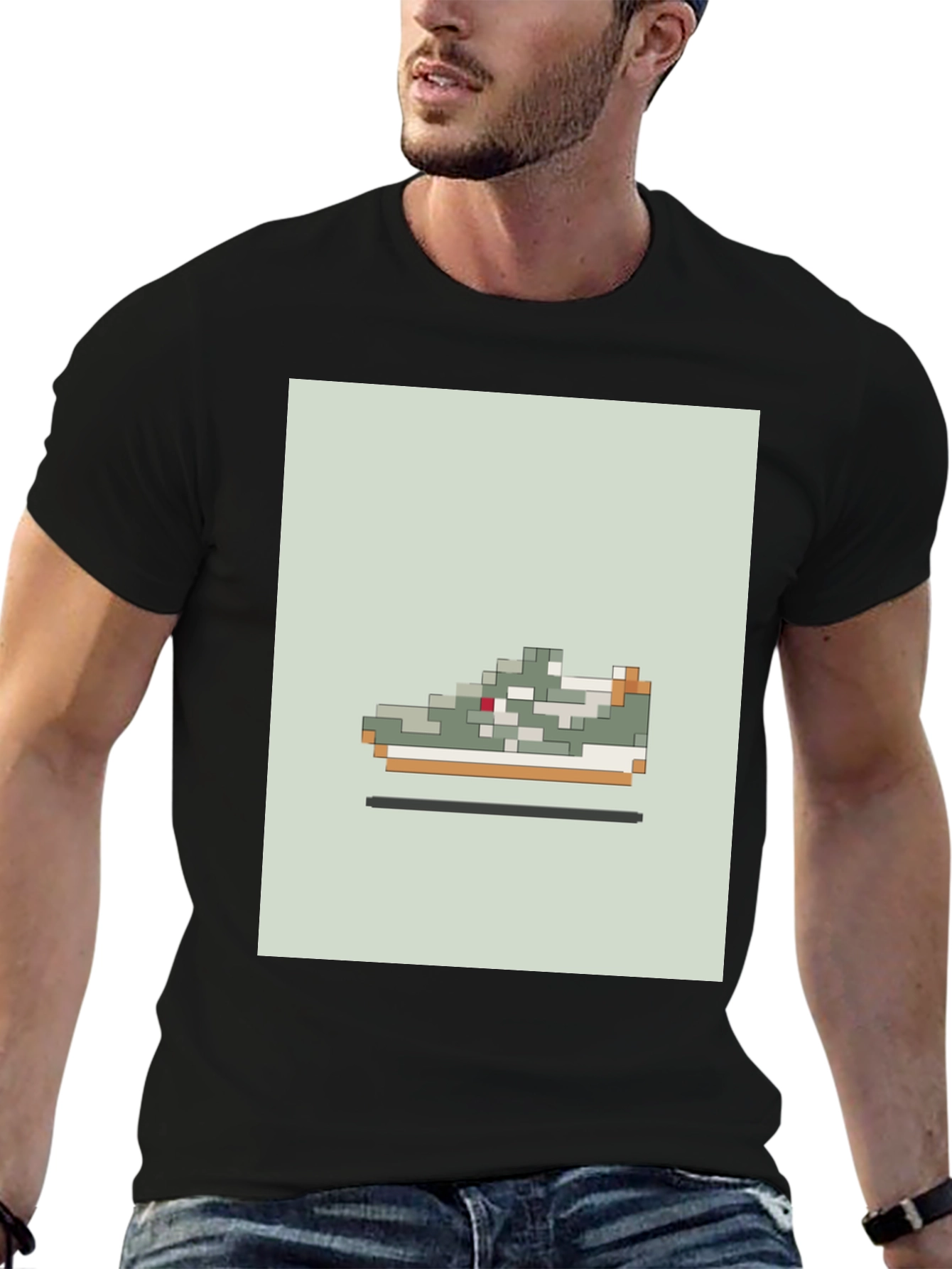 Pixel Sneaker Graphic Tee - Unique Design