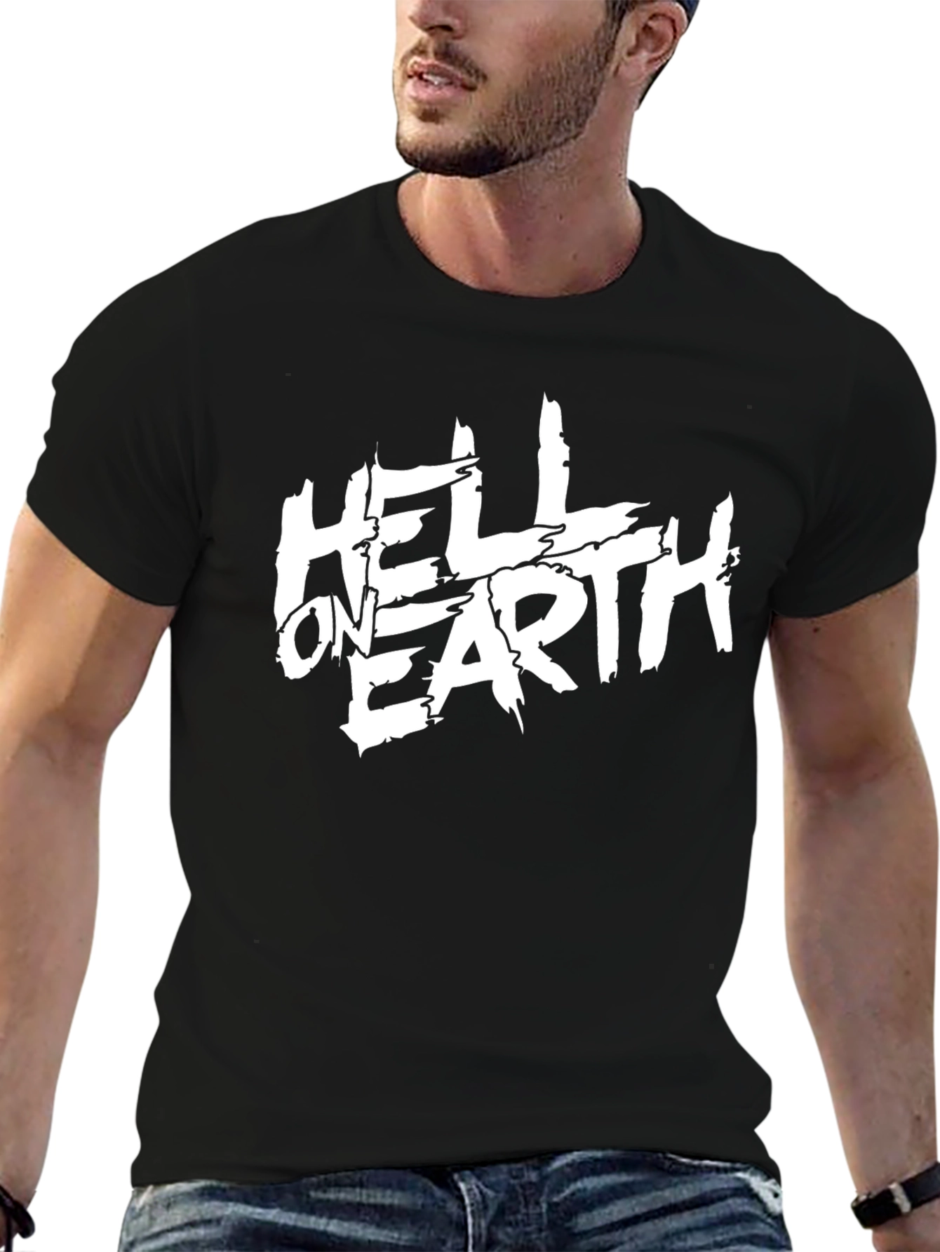Hell On Earth Graphic Tee - Black Cotton T-Shirt