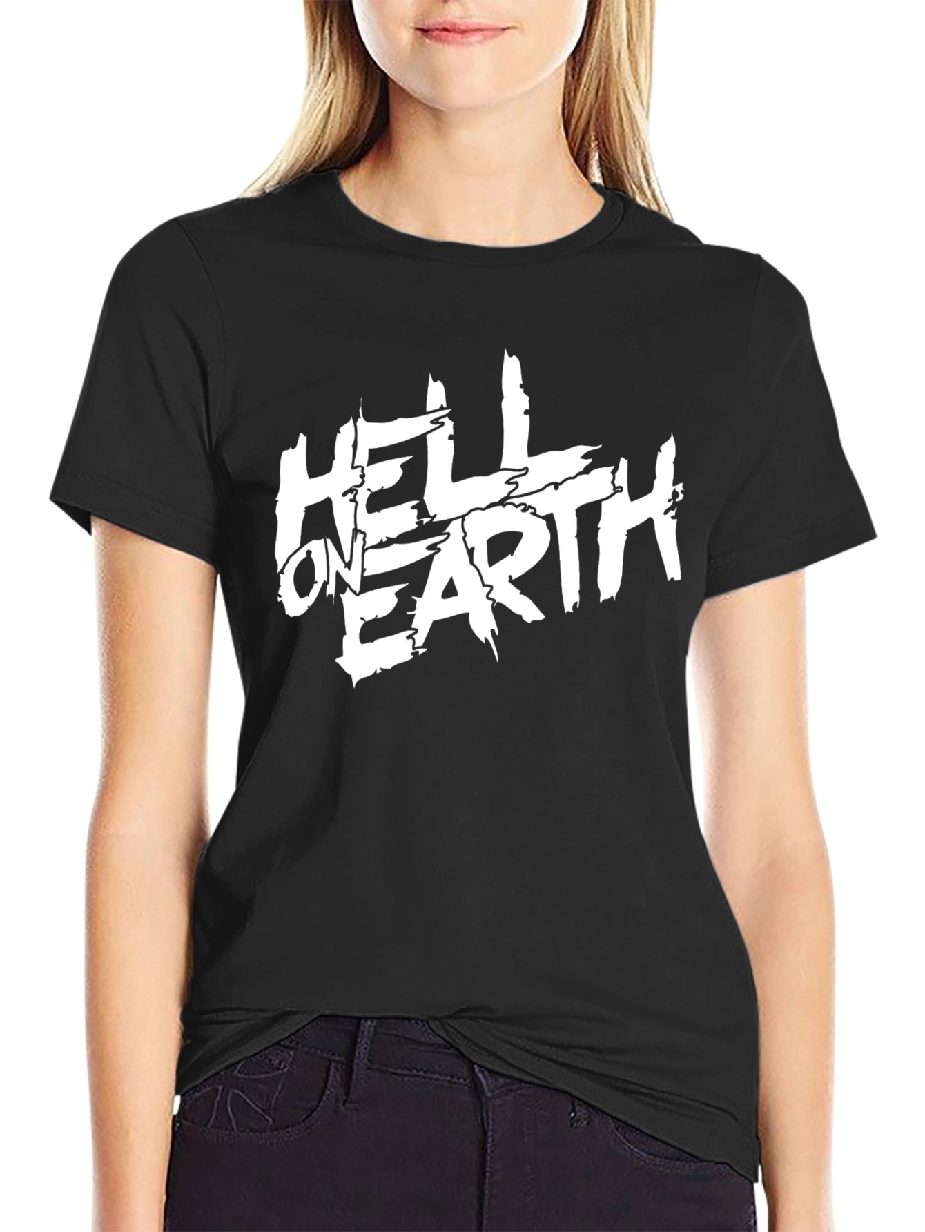 Hell On Earth Graphic Tee - Black Cotton T-Shirt