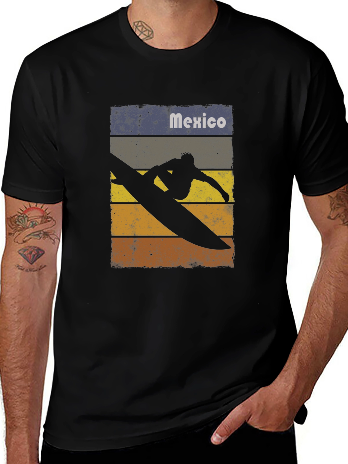 Mexico Surfer T-Shirt - Retro Style Surf Tee