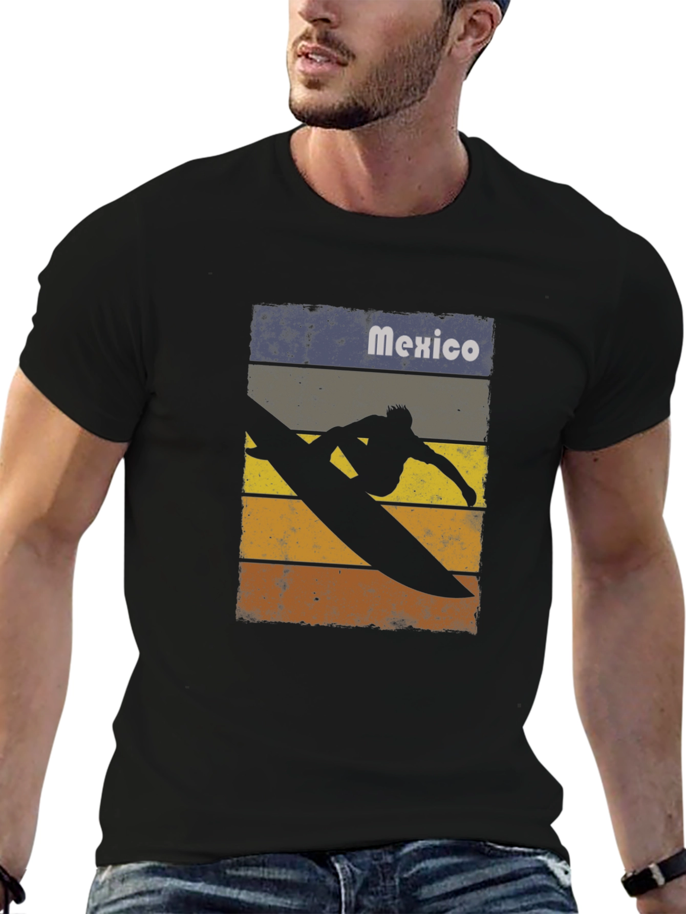 Mexico Surfer T-Shirt - Retro Style Surf Tee