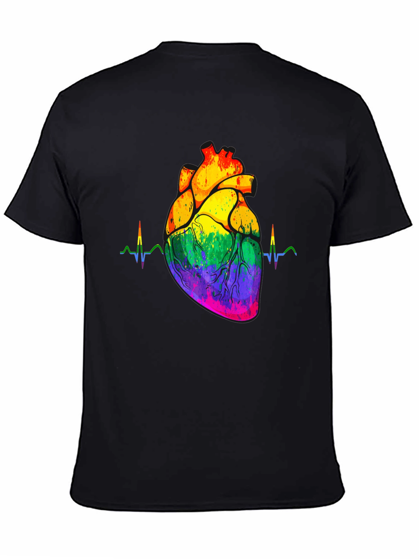 Rainbow Heartbeat Graphic Tee