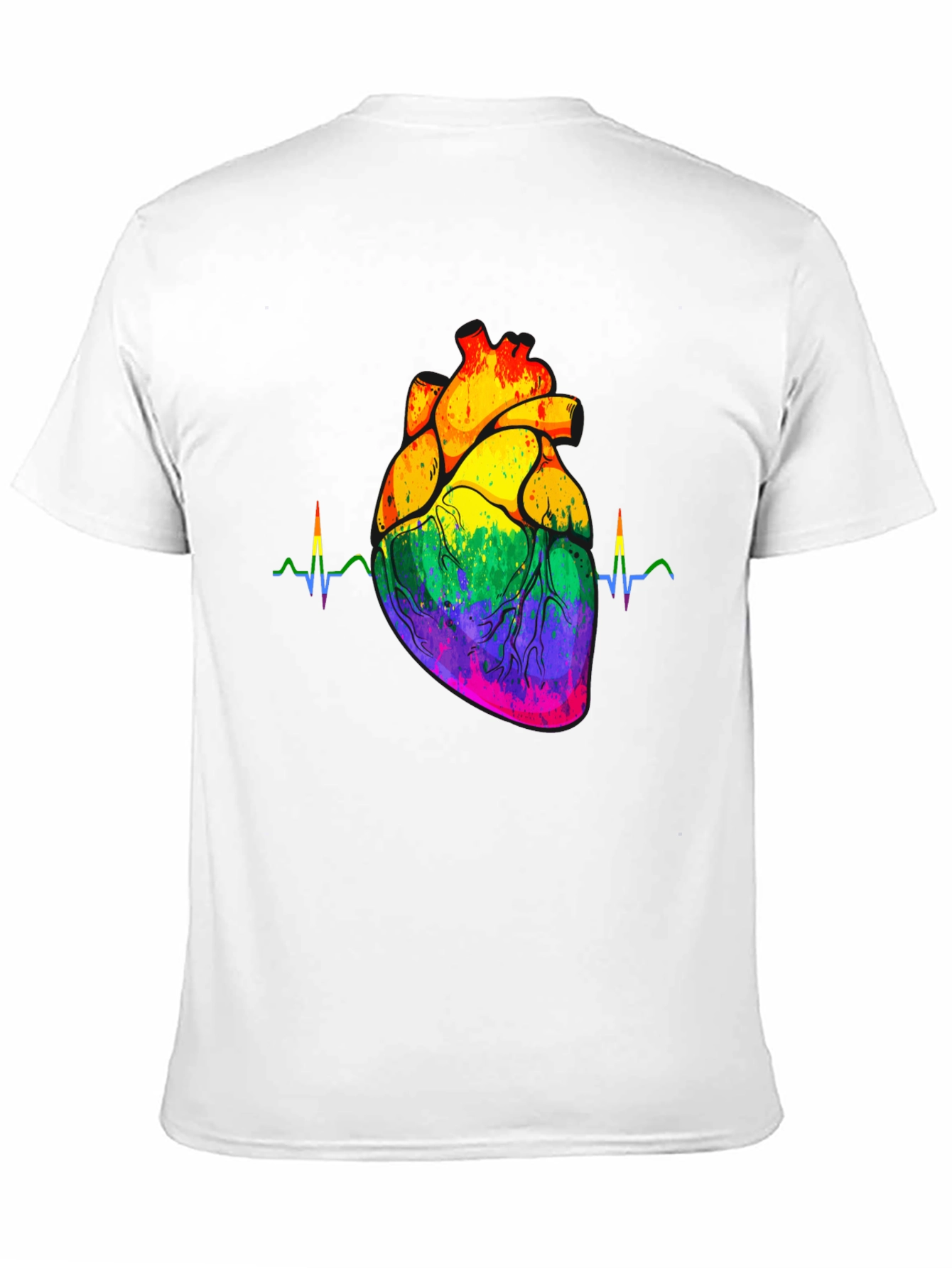 Rainbow Heartbeat Graphic Tee