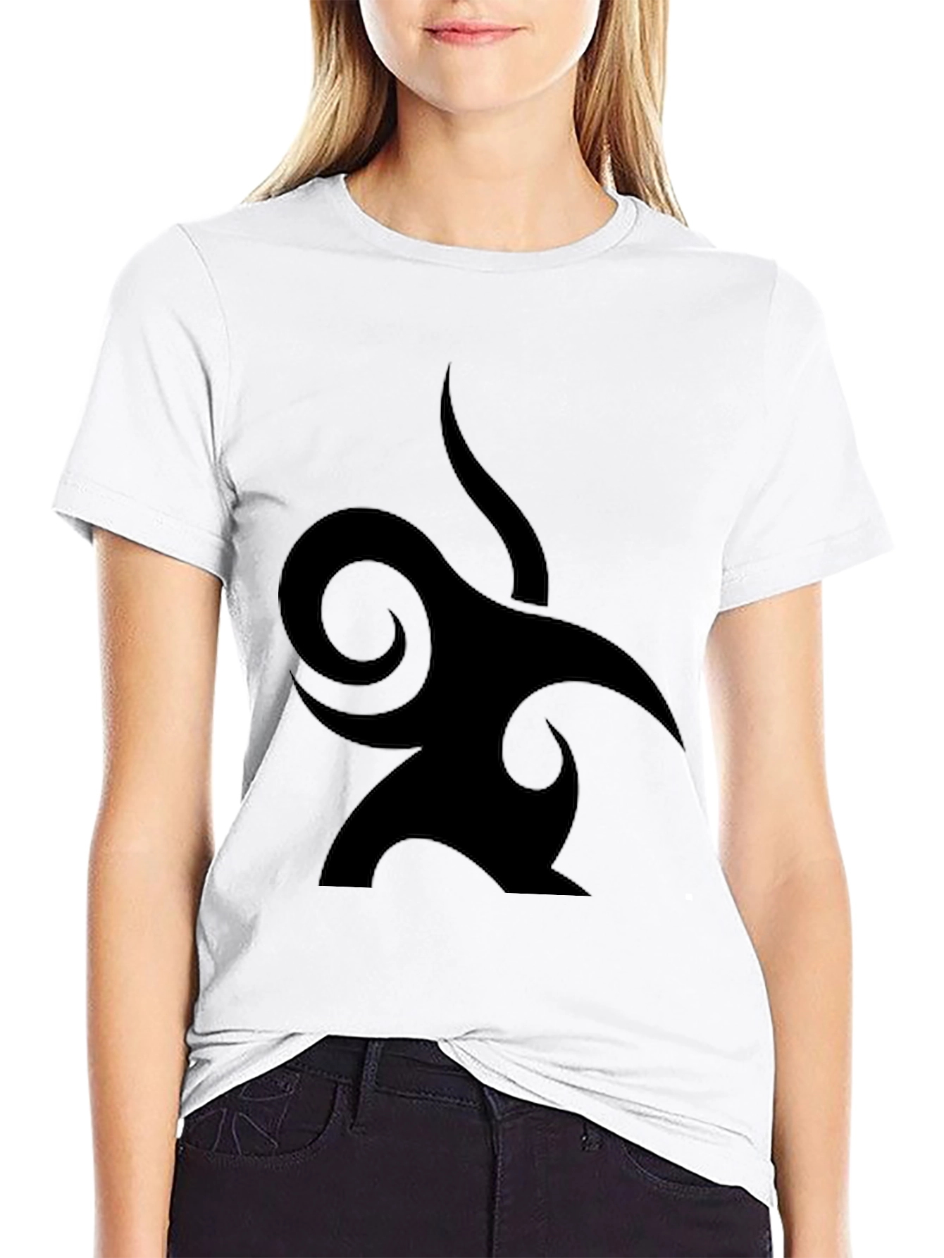 Black Tribal Graphic Tee - Modern Style
