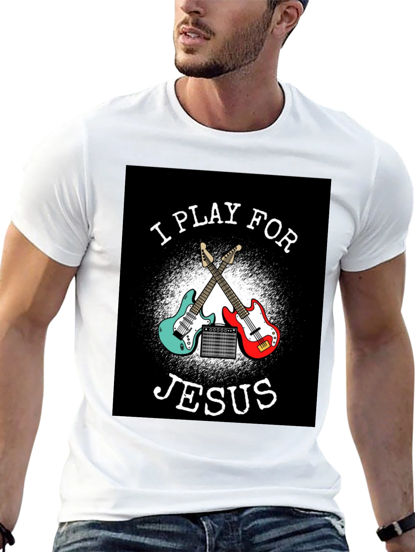 I Play For Jesus Black T-Shirt