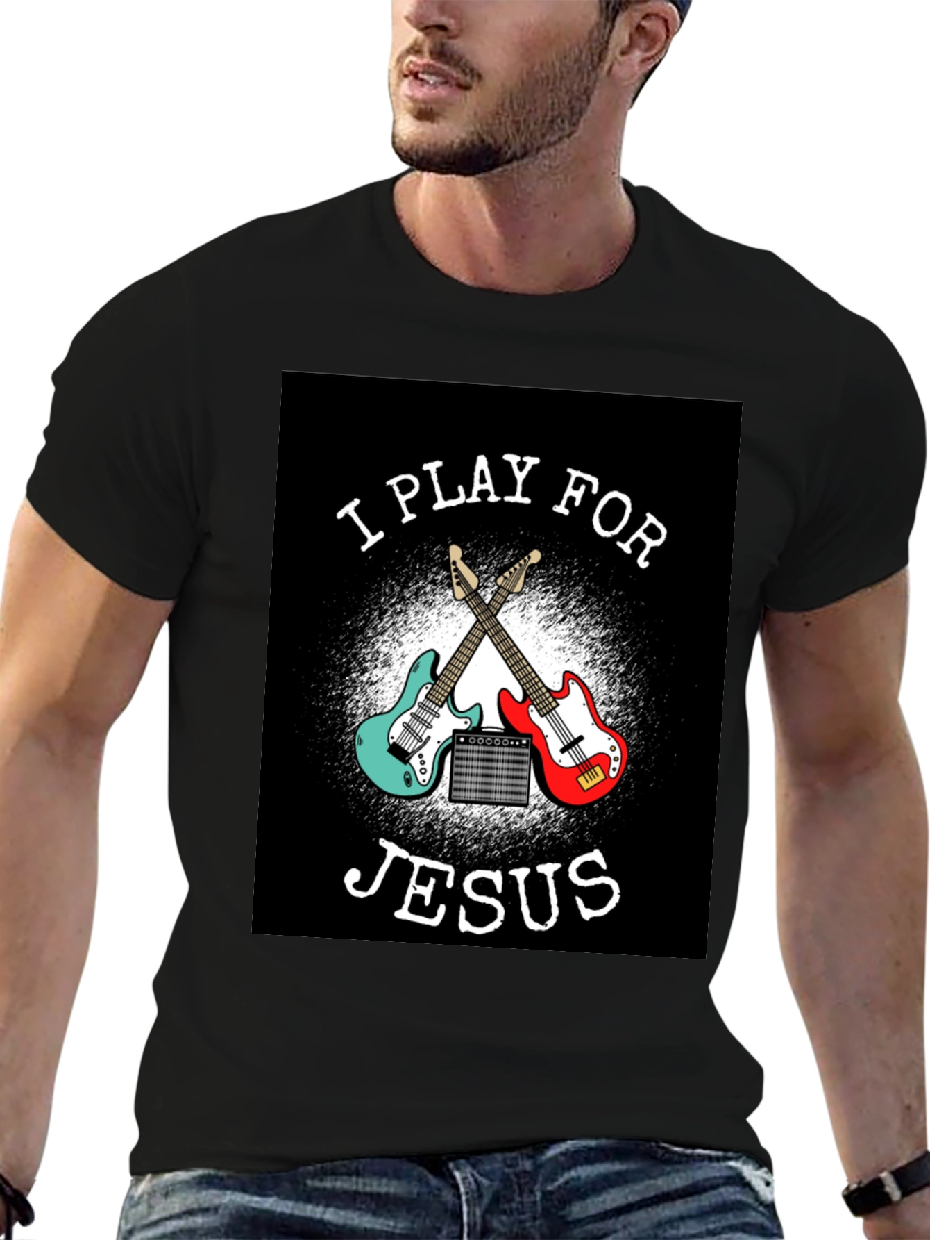 I Play For Jesus Black T-Shirt