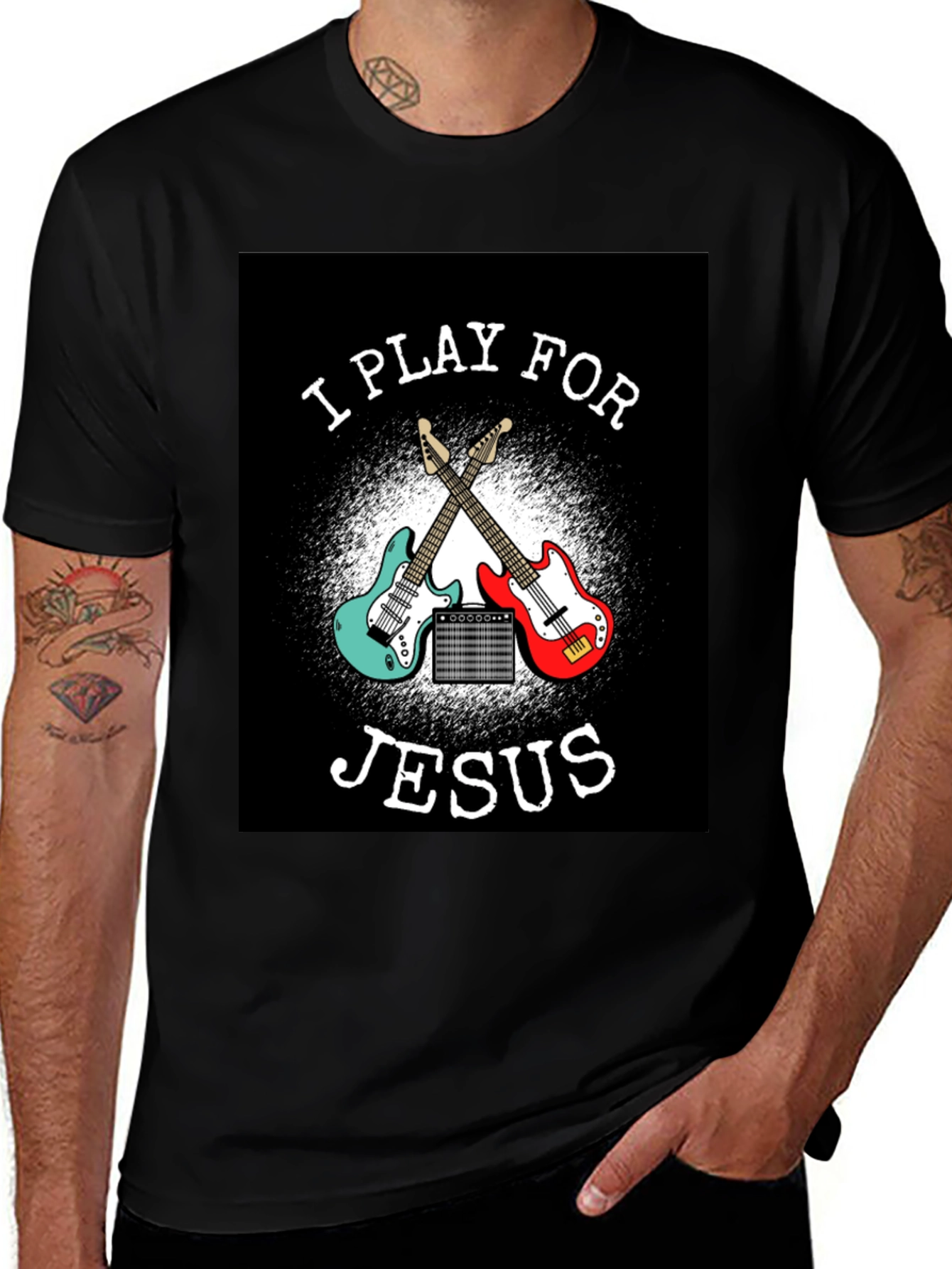 I Play For Jesus Black T-Shirt