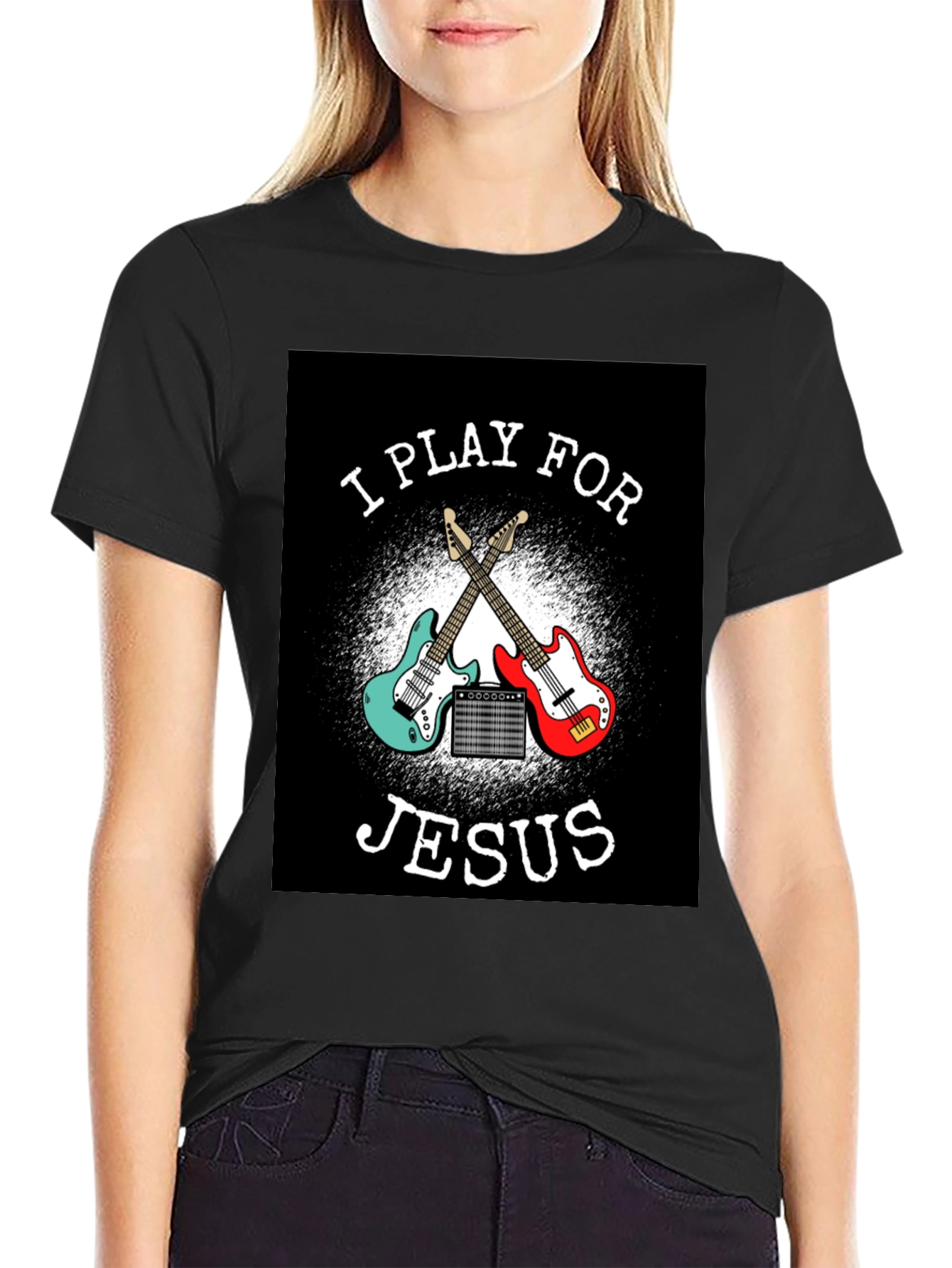 I Play For Jesus Black T-Shirt