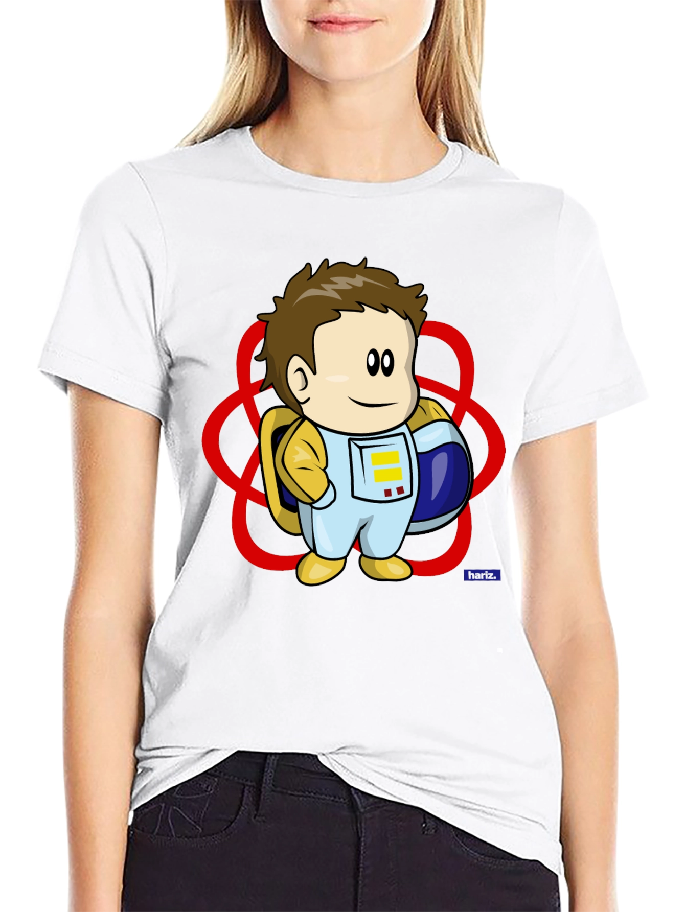 Astronaut Cartoon Graphic T-Shirt