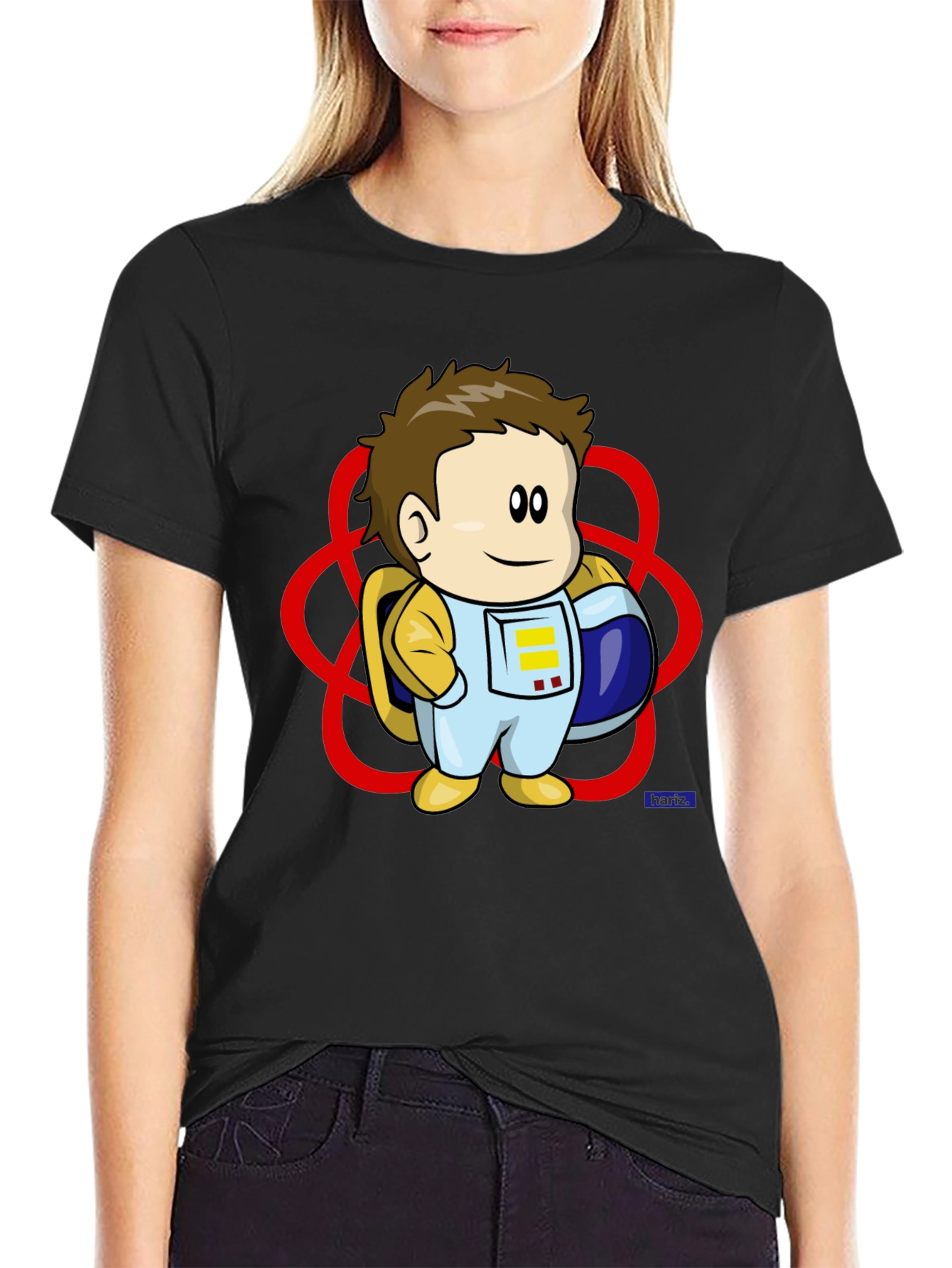 Astronaut Cartoon Graphic T-Shirt