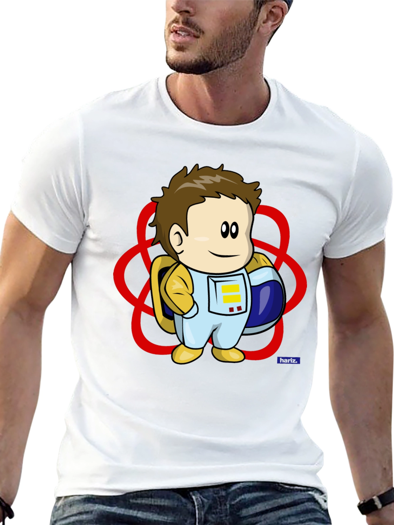 Astronaut Cartoon Graphic T-Shirt