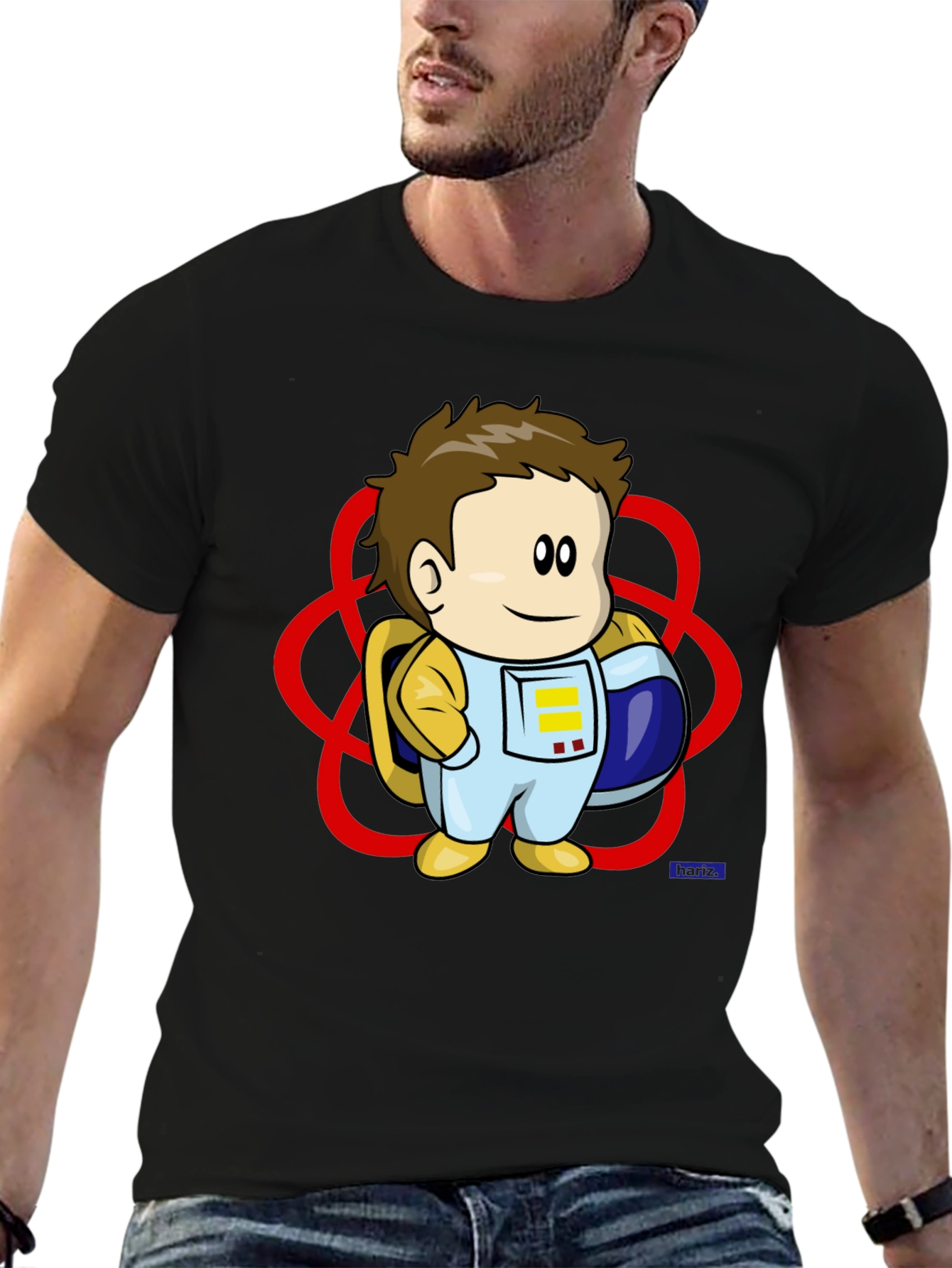Astronaut Cartoon Graphic T-Shirt