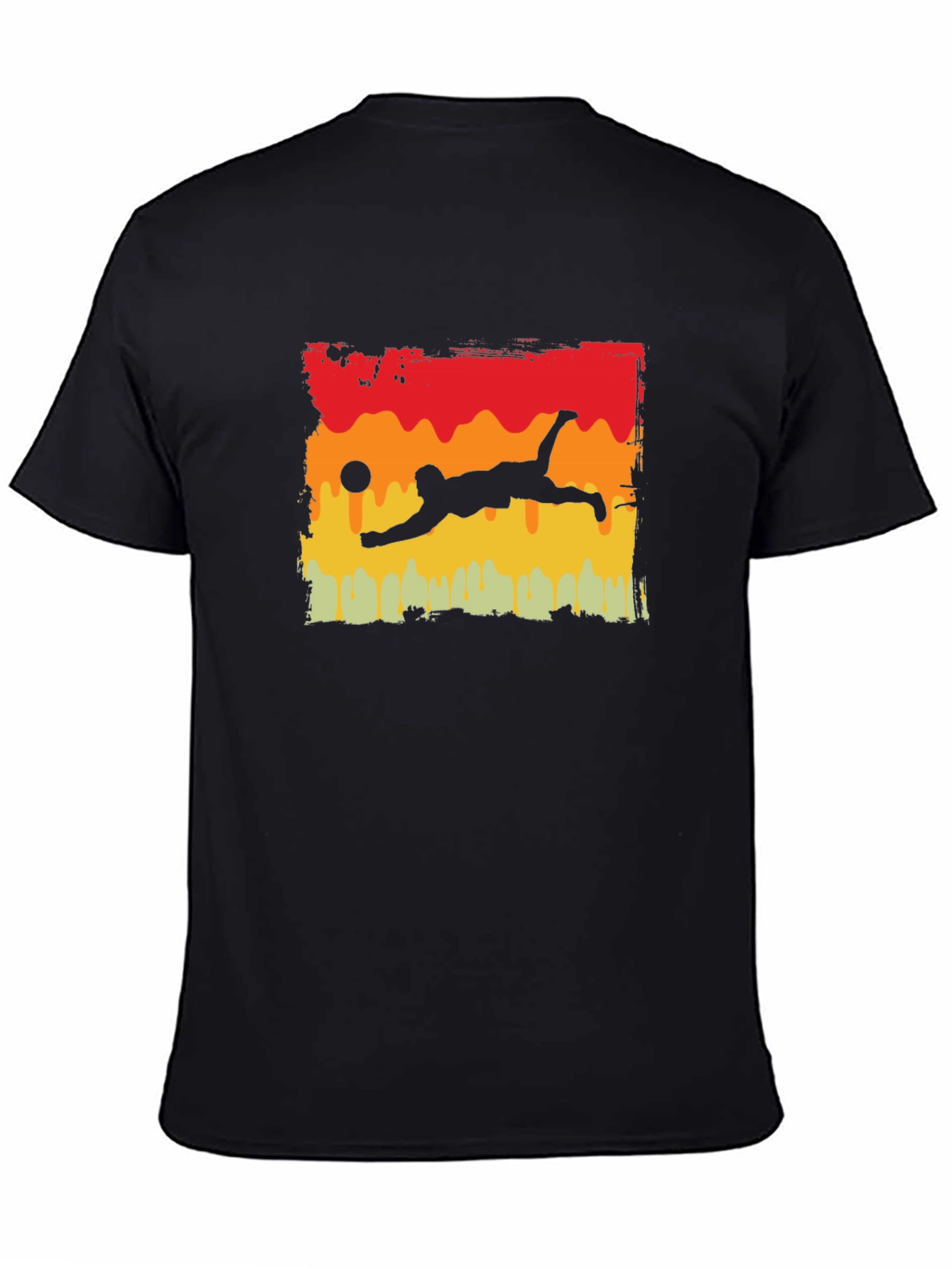 Volleyball Player Graphic Tee - Black