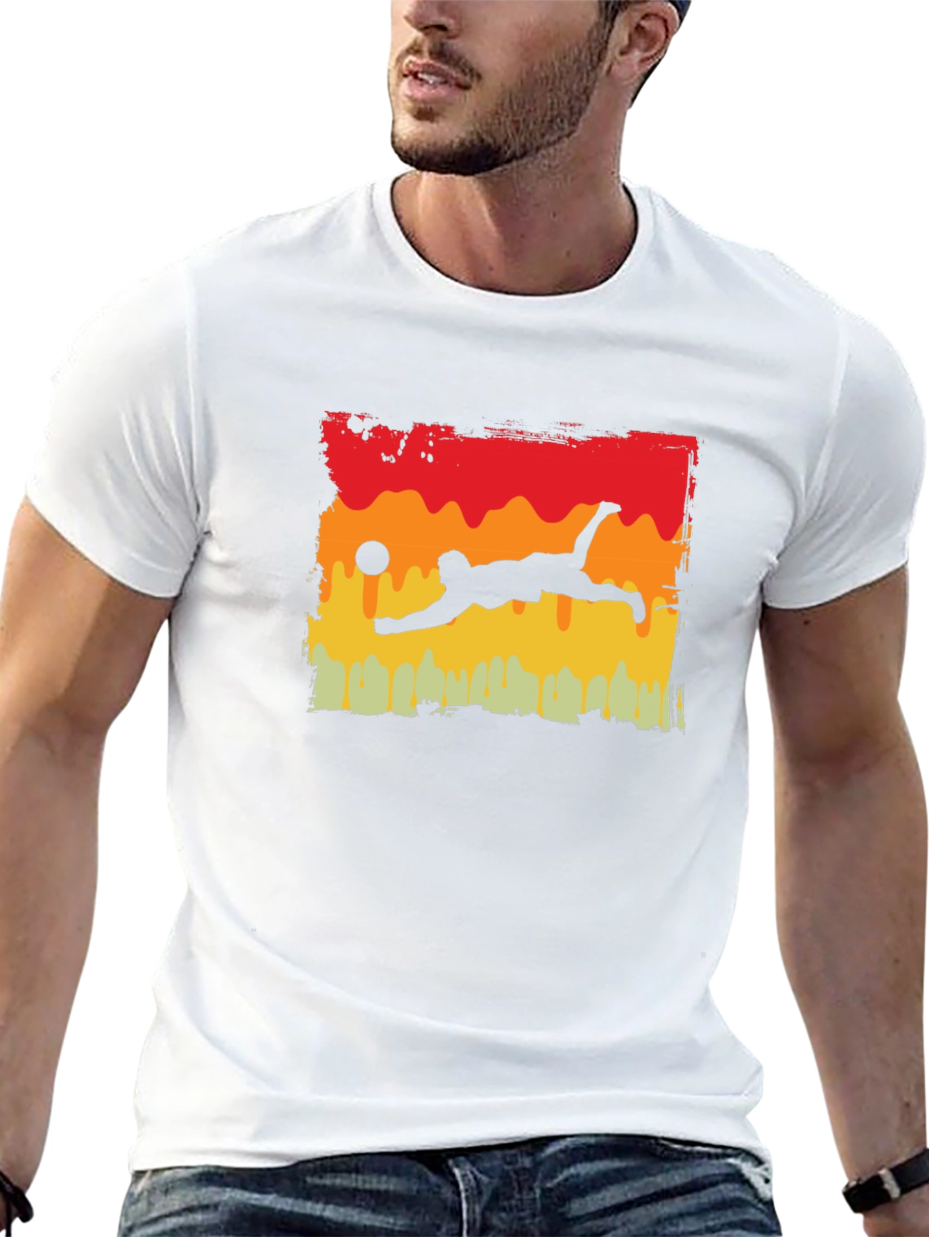 Volleyball Player Graphic Tee - Black