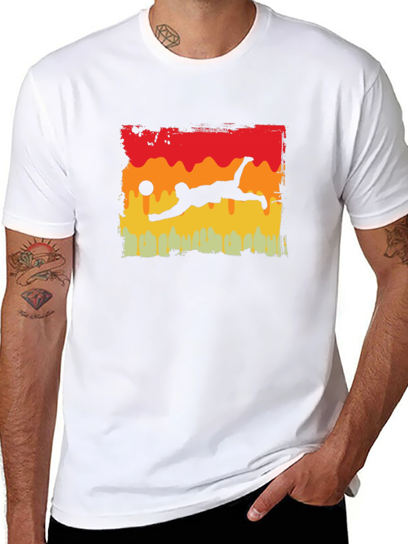 Volleyball Player Graphic Tee - Black