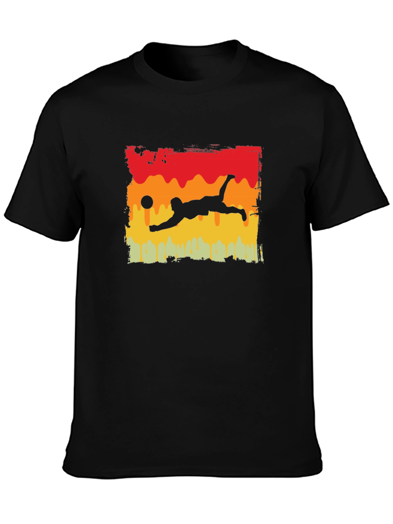 Volleyball Player Graphic Tee - Black
