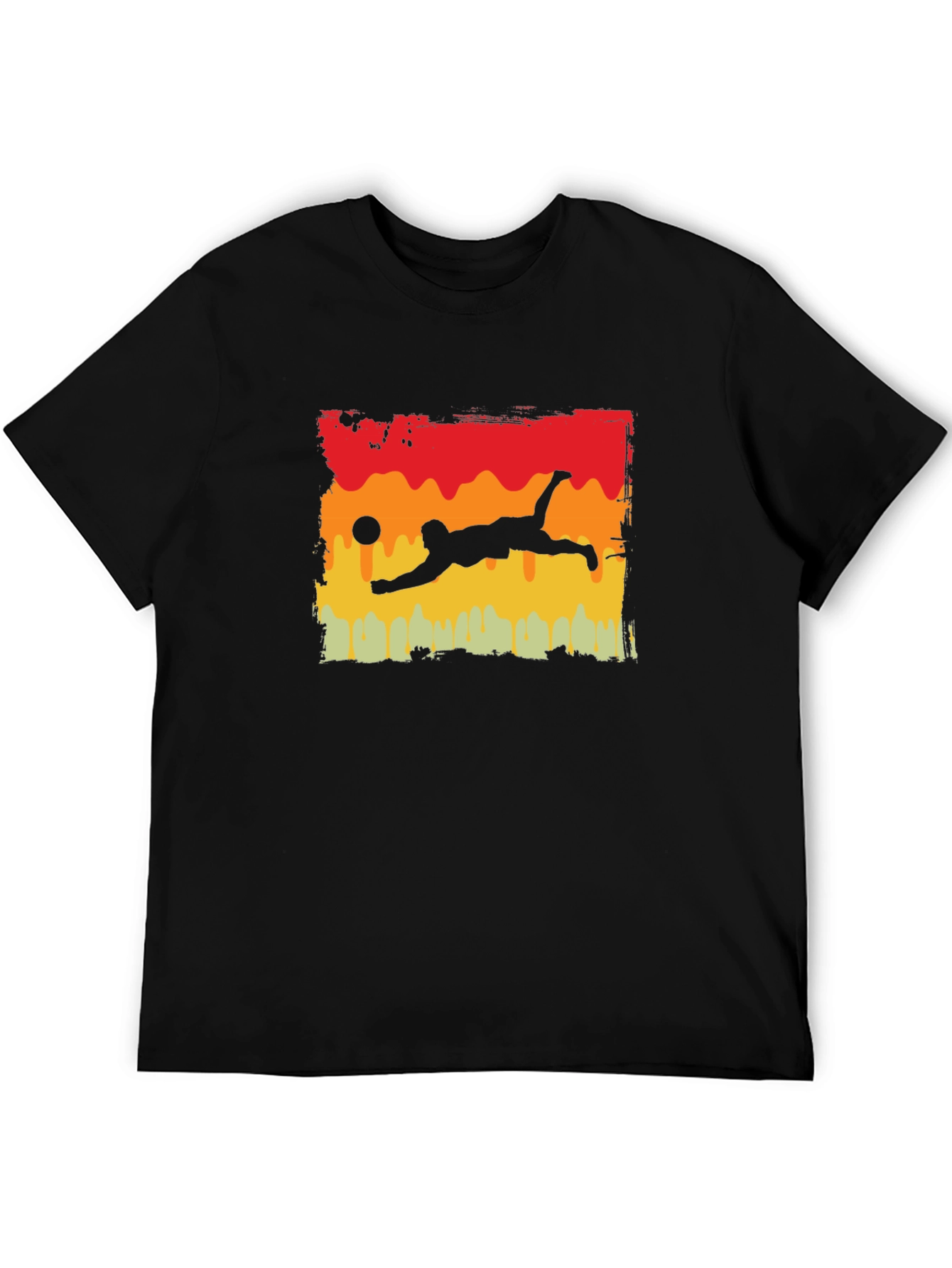 Volleyball Player Graphic Tee - Black