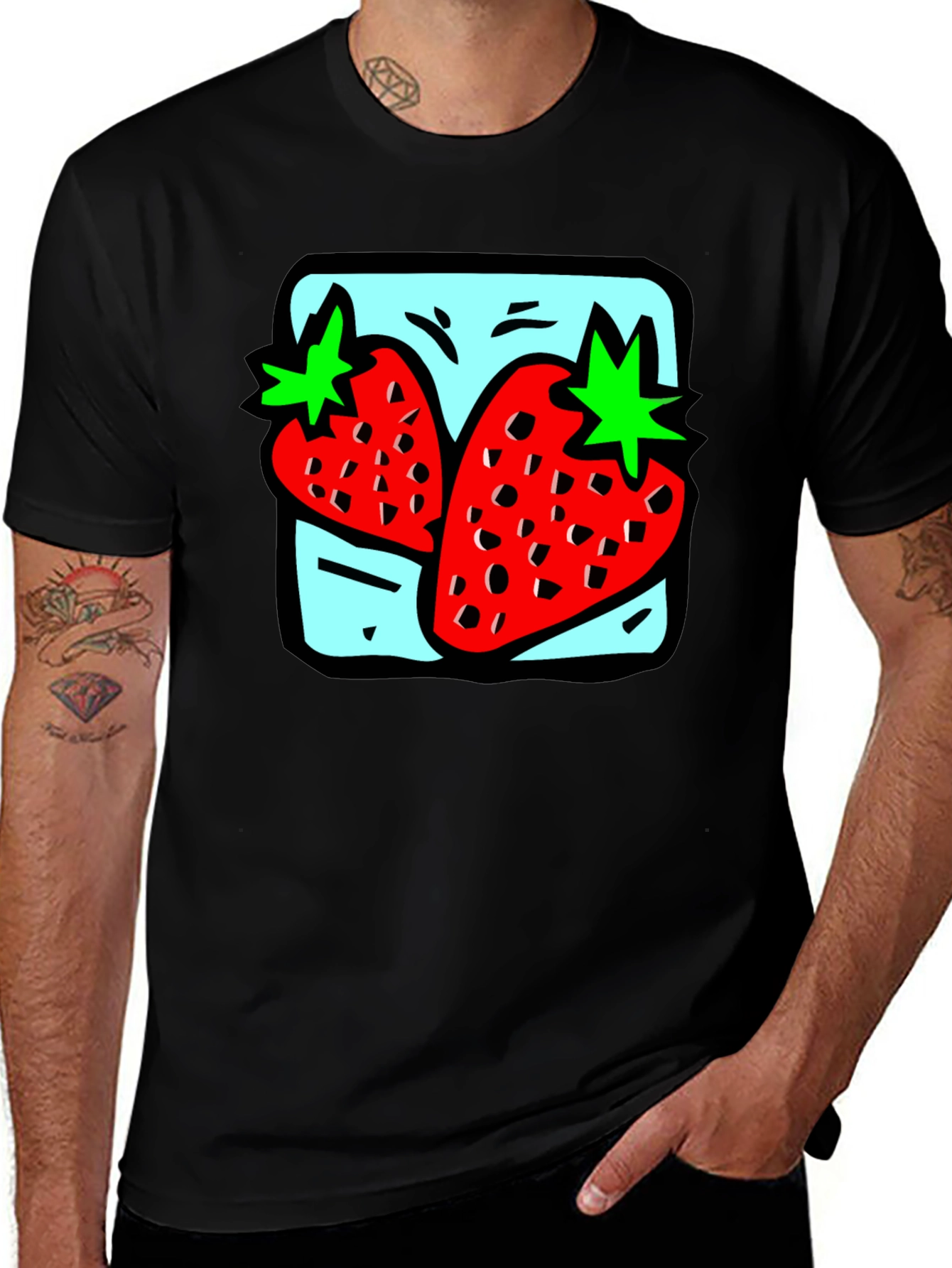 Strawberry Graphic Tee - Quirky Fruit Design