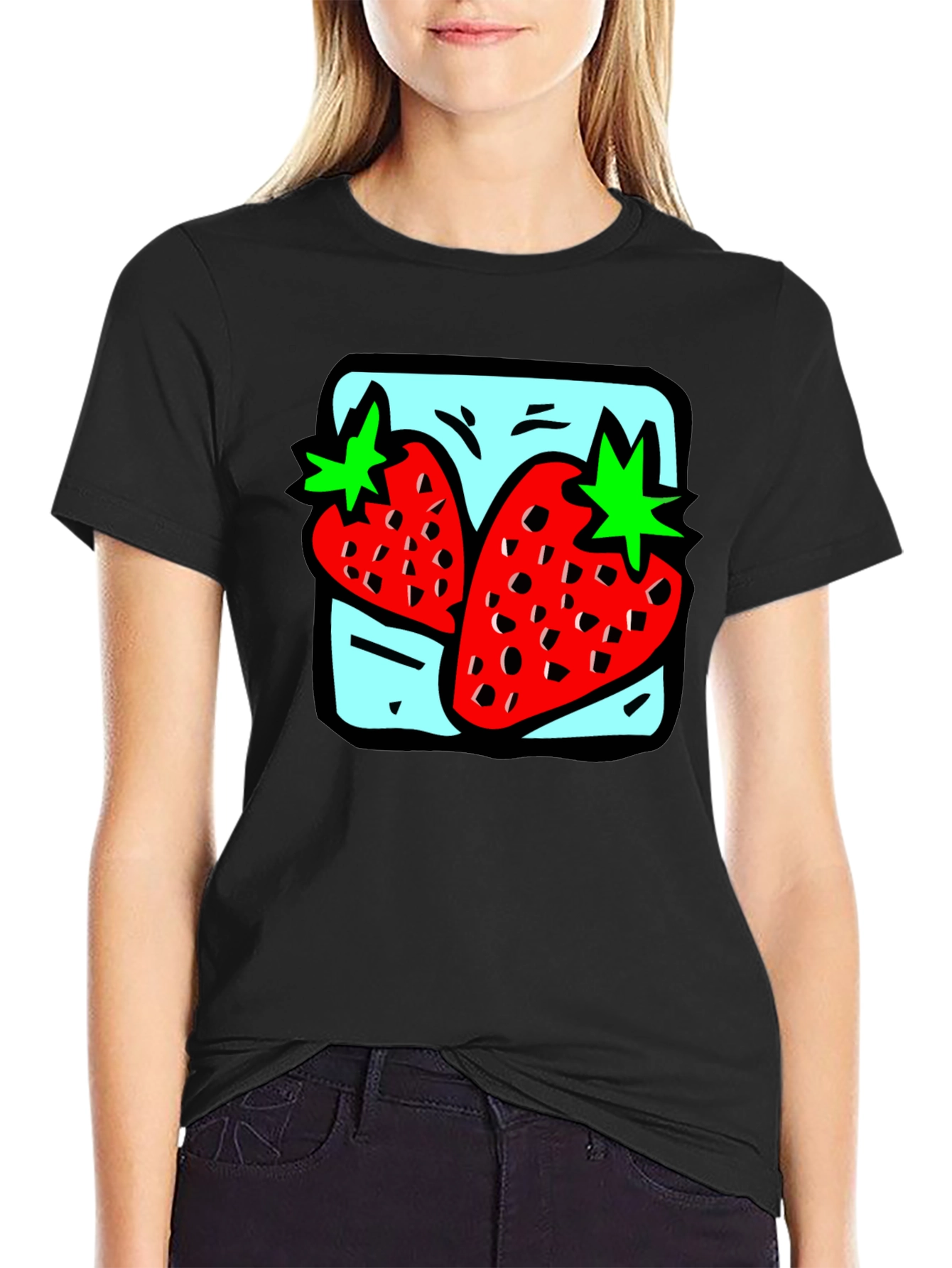 Strawberry Graphic Tee - Quirky Fruit Design