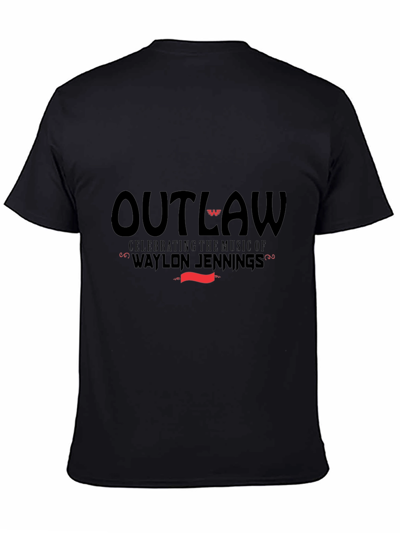 Outlaw Waylon Jennings Music Tee - Black