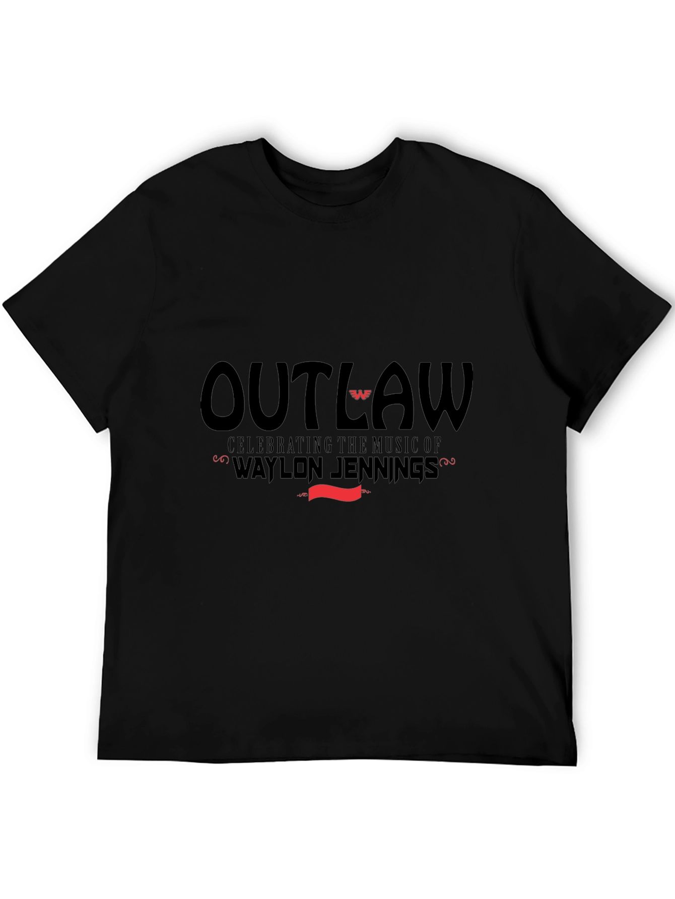 Outlaw Waylon Jennings Music Tee - Black