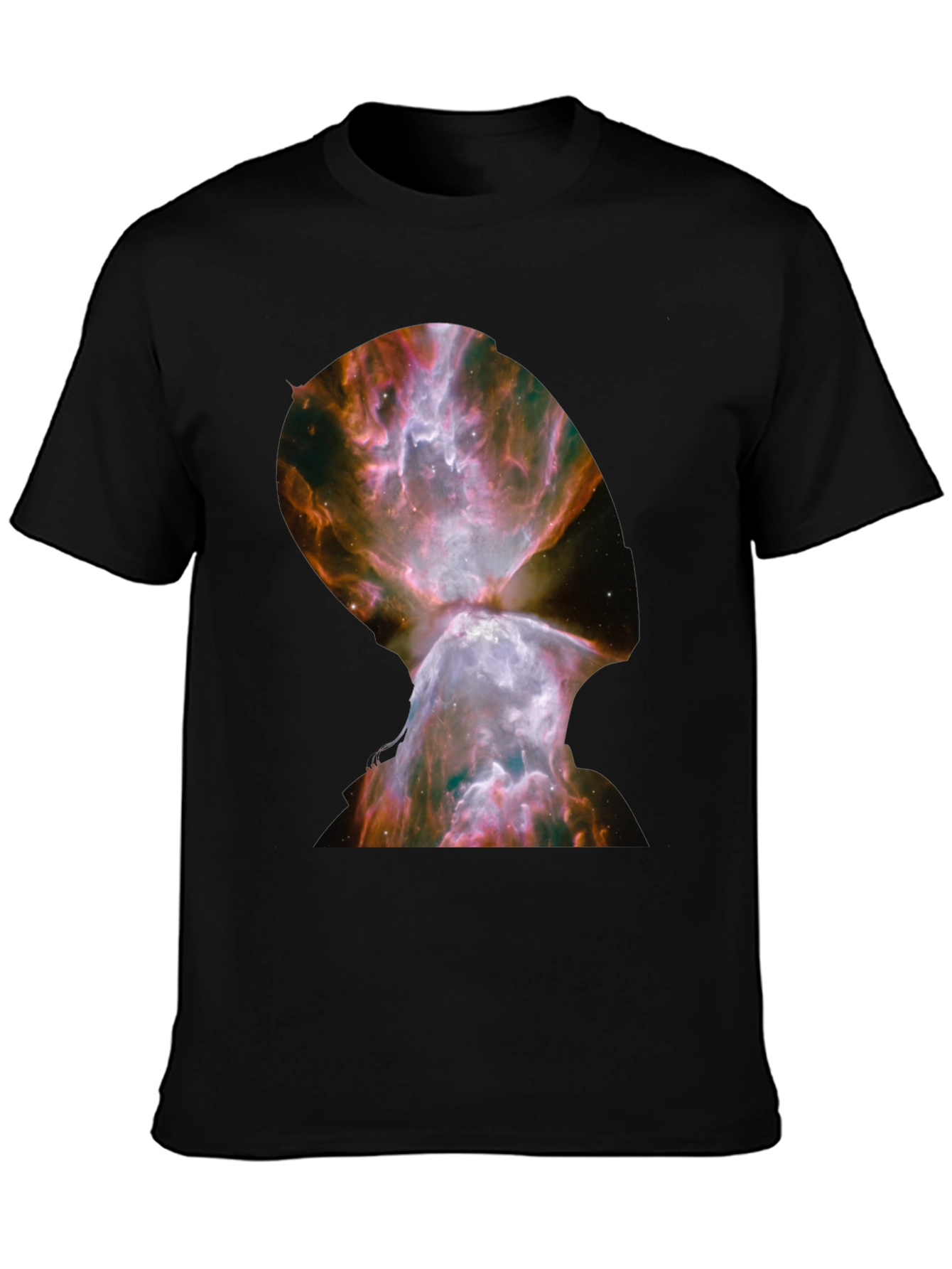 Nebula Graphic Print Black T-Shirt
