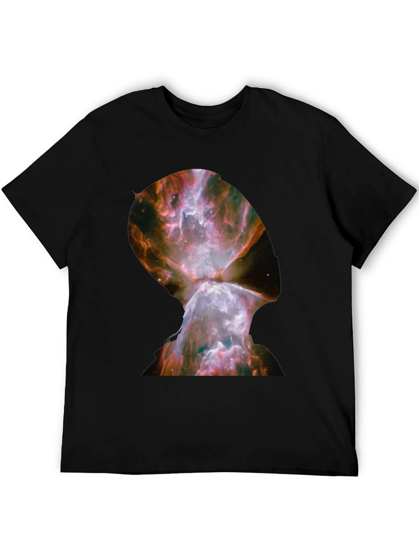 Nebula Graphic Print Black T-Shirt