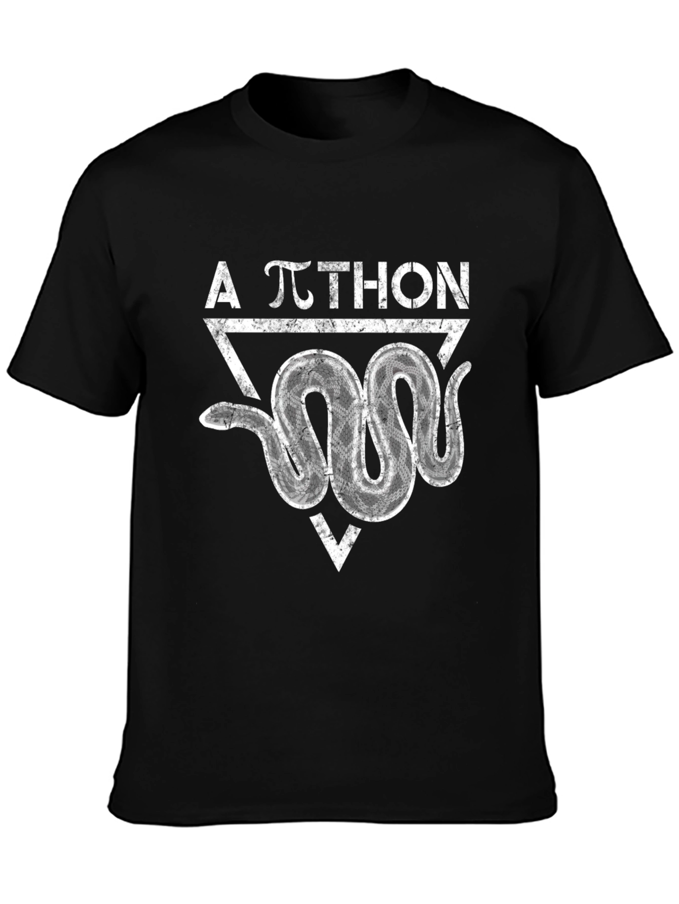 A Pi-thon Shirt Black Cotton Snake Graphic Tee