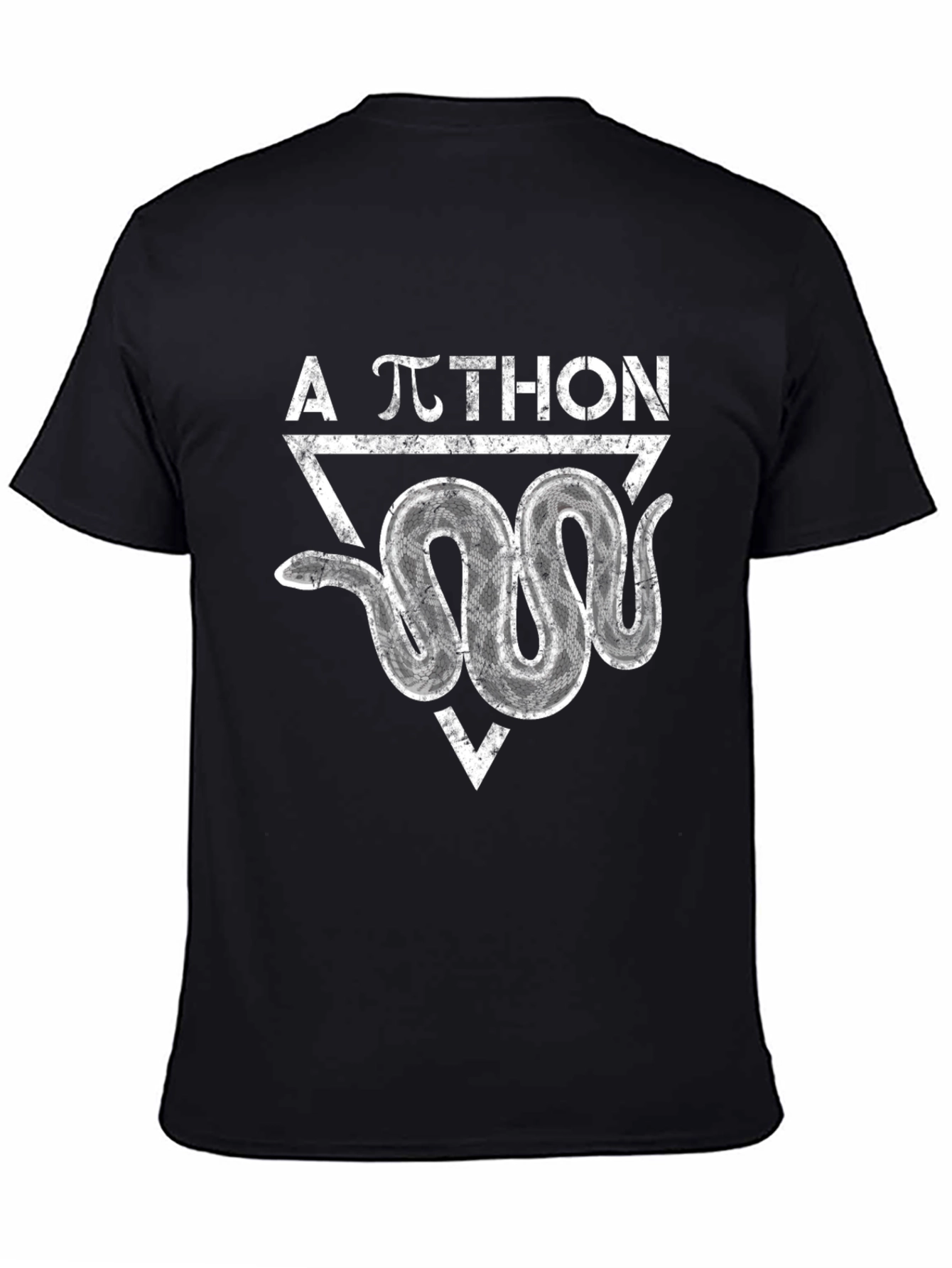 A Pi-thon Shirt Black Cotton Snake Graphic Tee