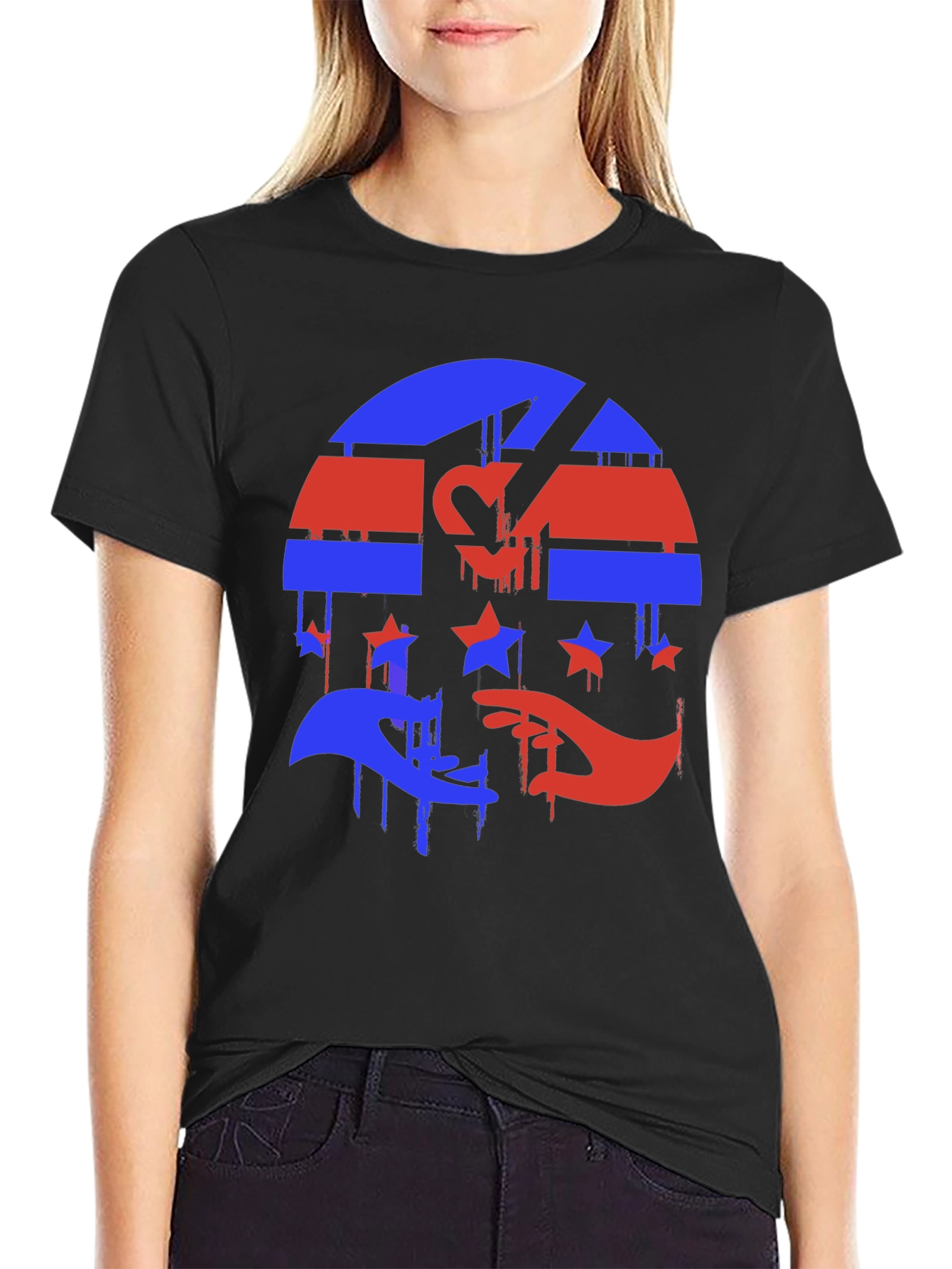 Red & Blue Graphic Tee