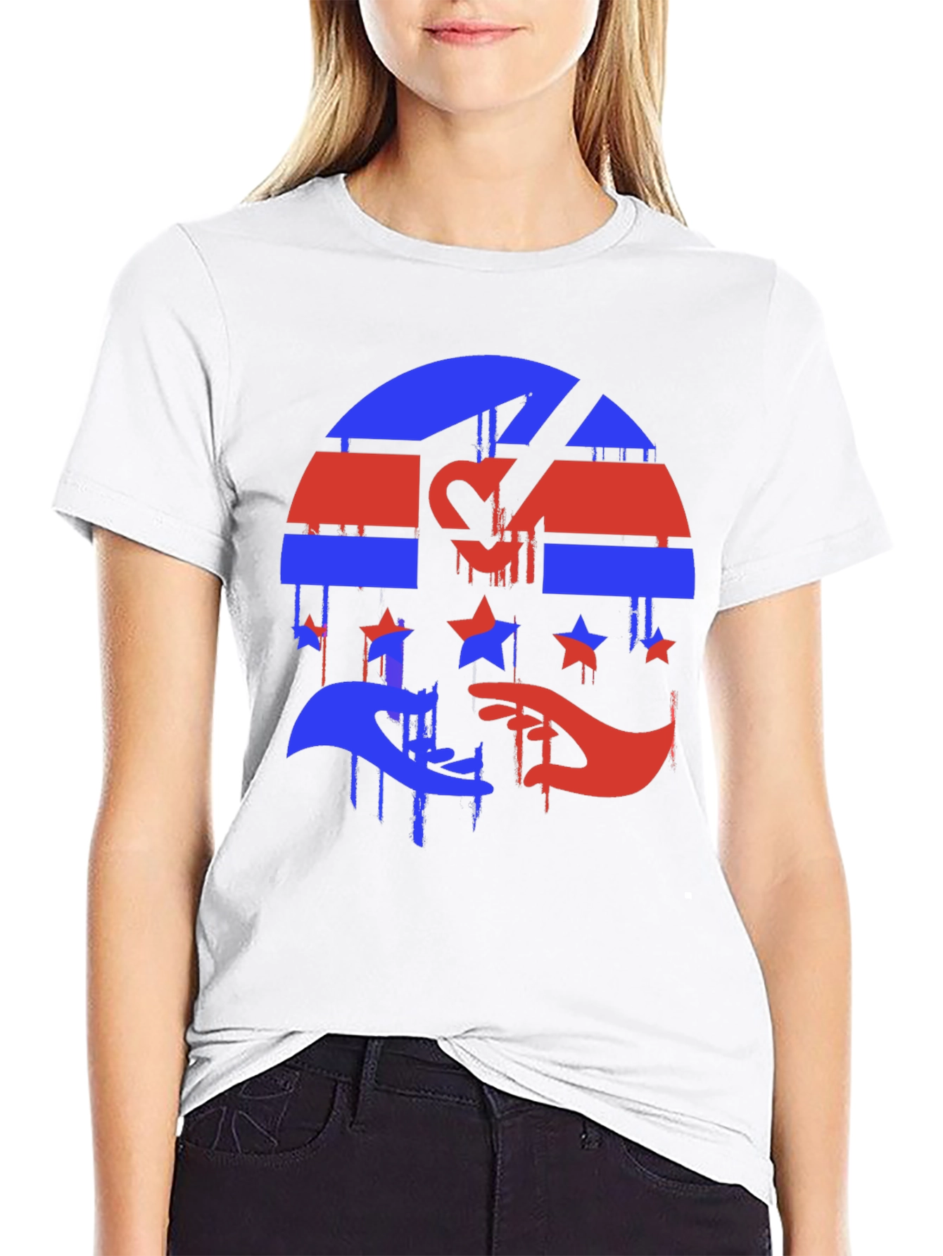 Red & Blue Graphic Tee