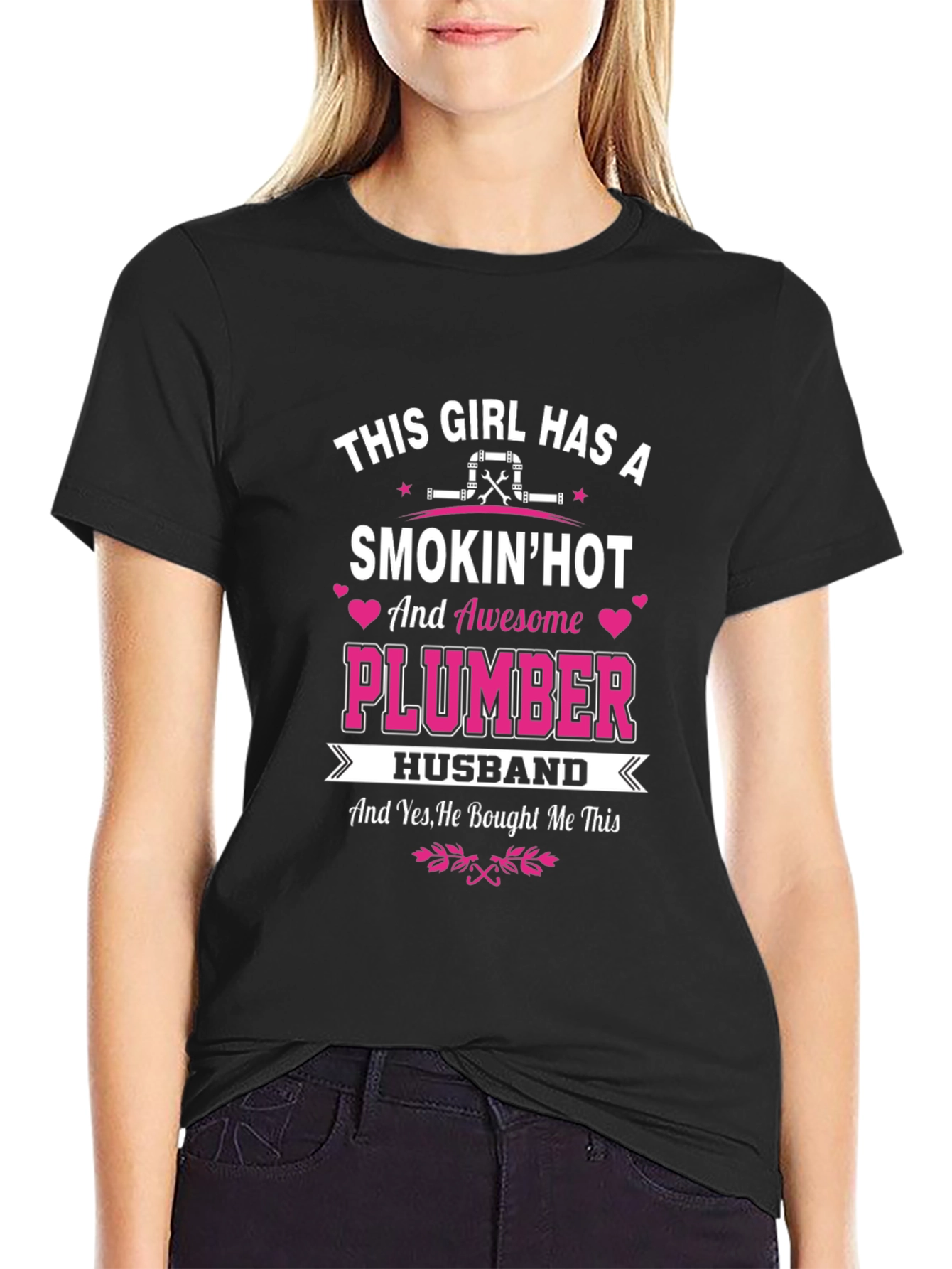 Smokin Hot Plumber Husband T-Shirt