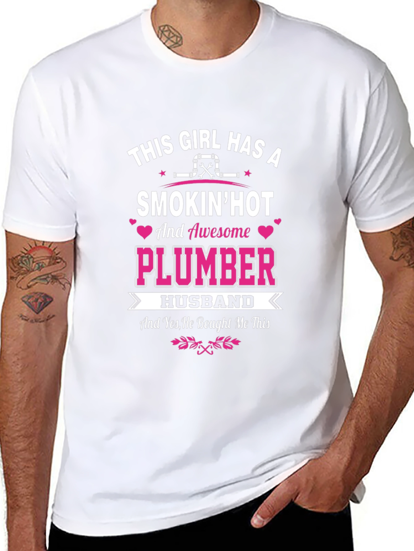 Smokin Hot Plumber Husband T-Shirt