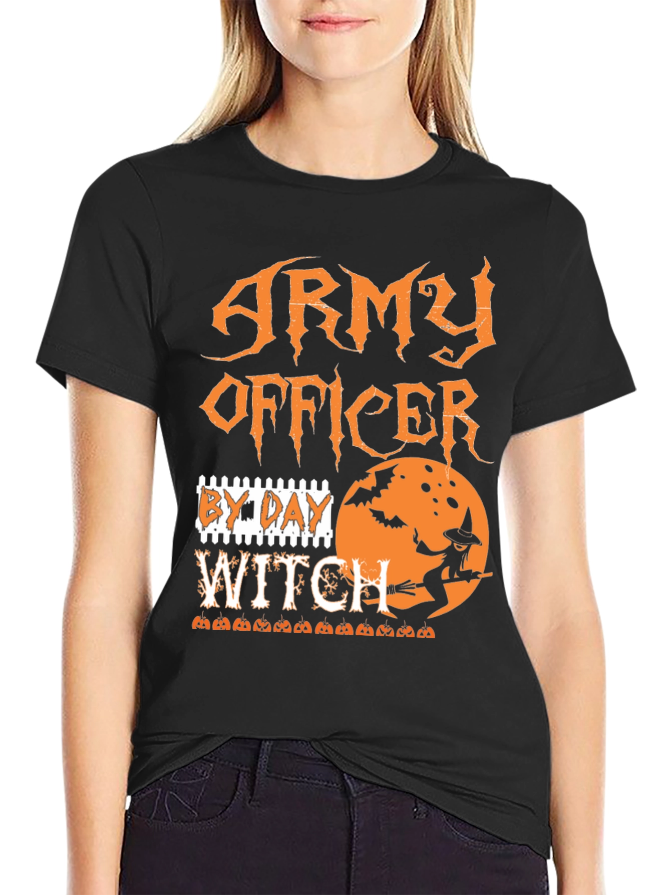 Army Officer By Day Witch T-Shirt