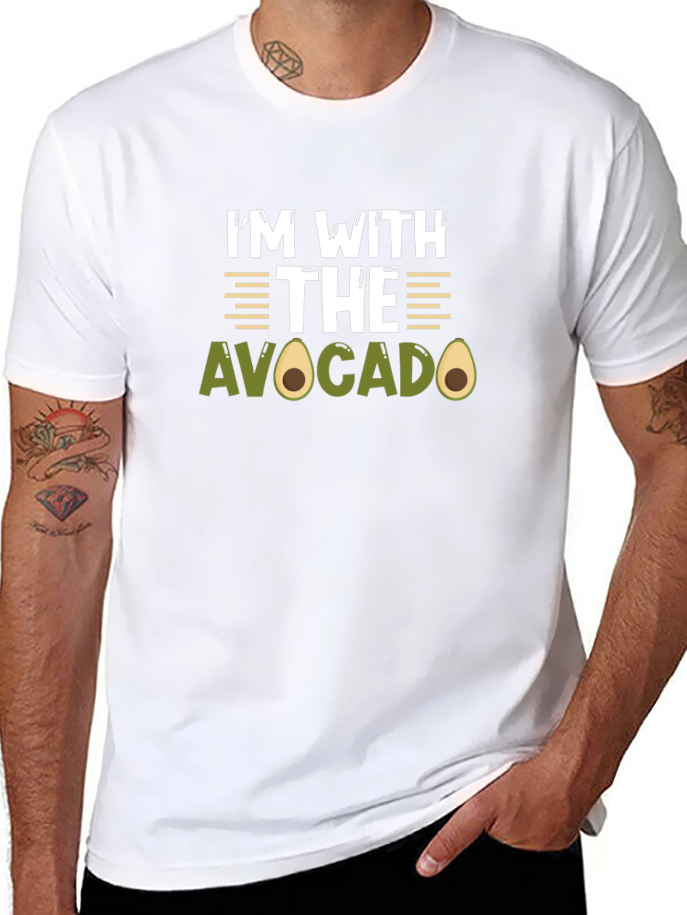 Im With The Avocado Funny Graphic T-Shirt