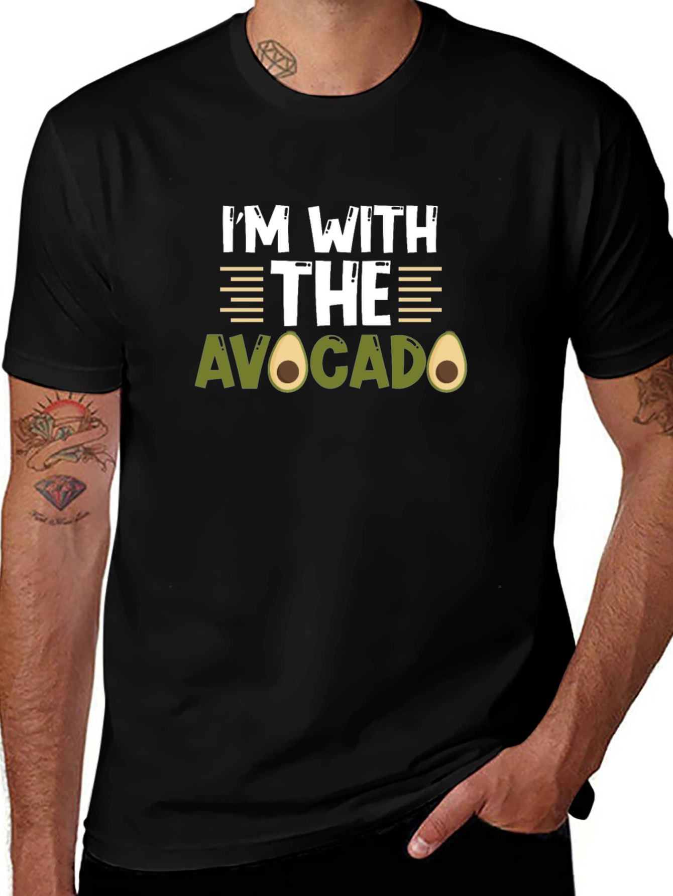 Im With The Avocado Funny Graphic T-Shirt