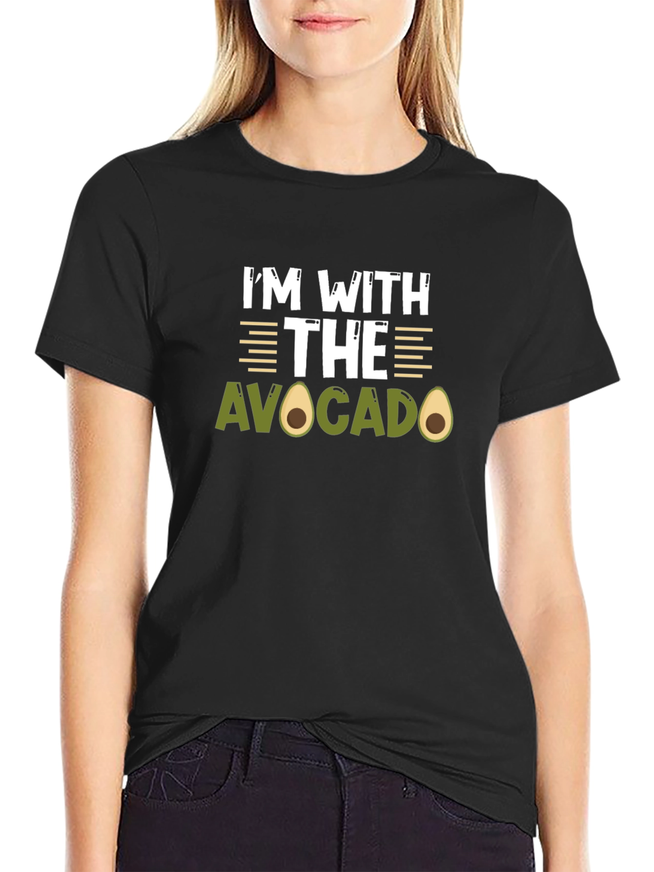 Im With The Avocado Funny Graphic T-Shirt
