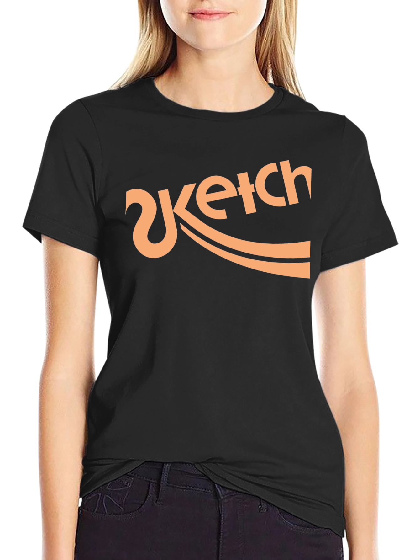 Sketch Logo Black T-Shirt Graphic Tee