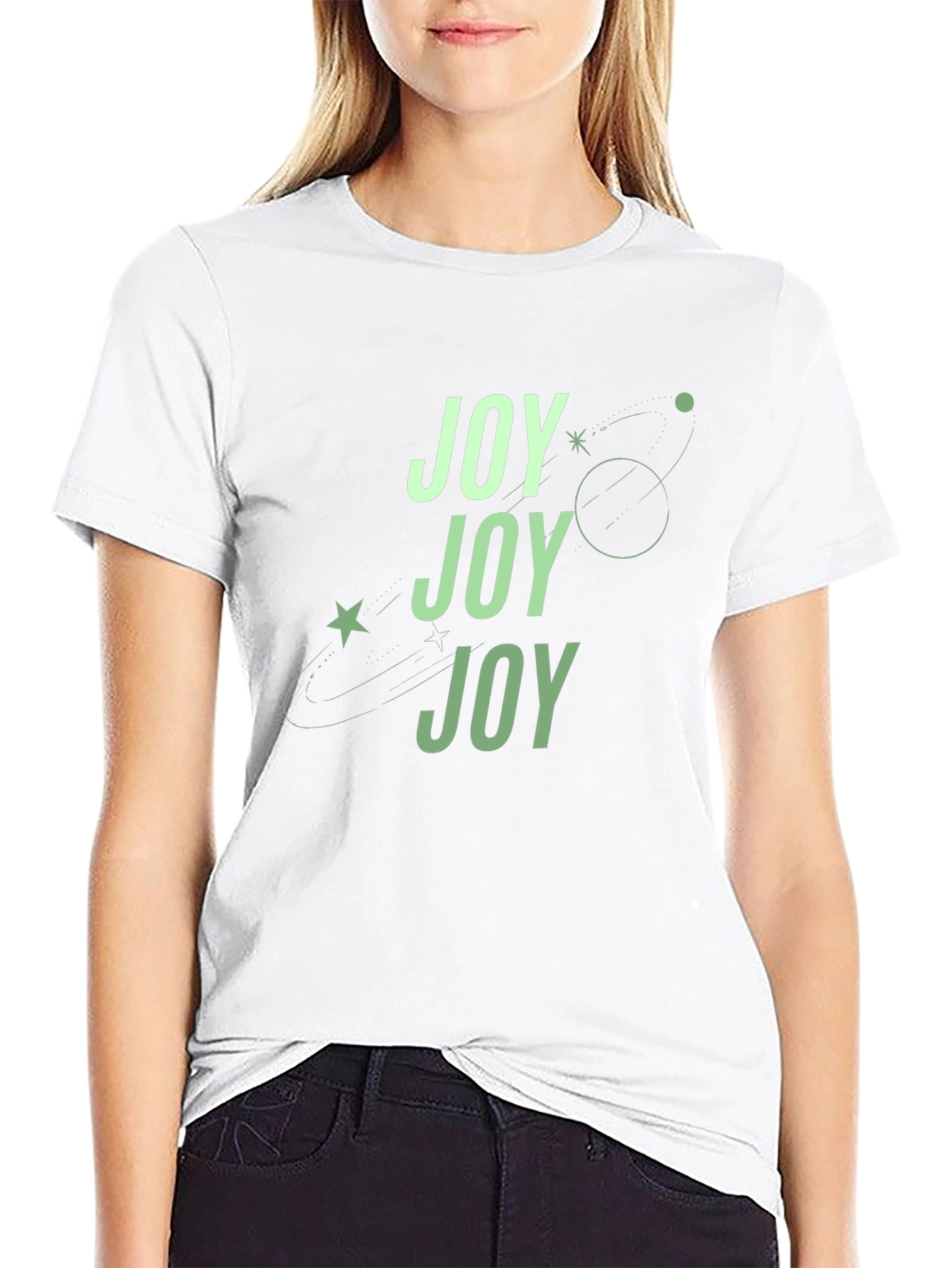 Joyful Black Graphic Tee