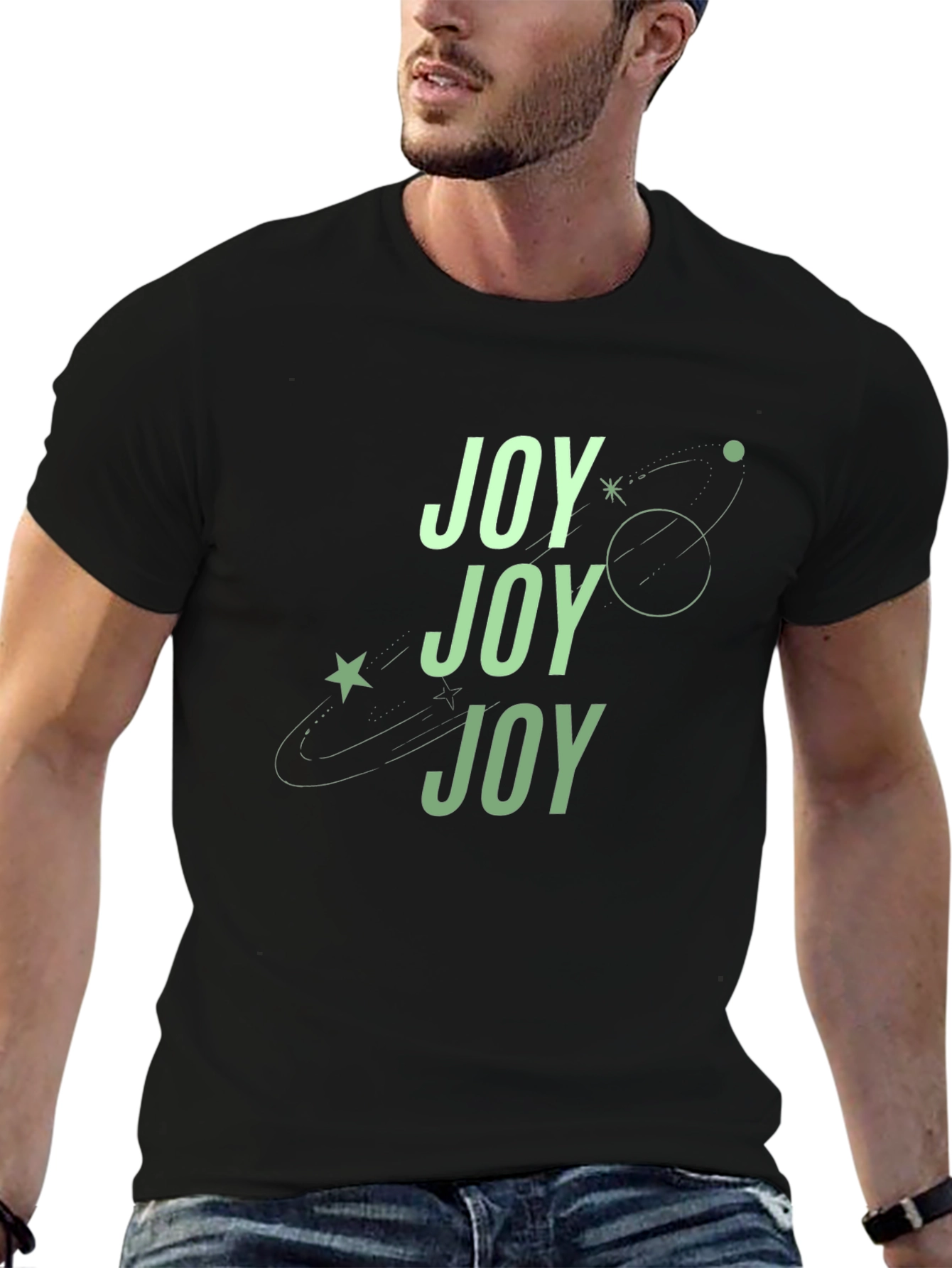 Joyful Black Graphic Tee