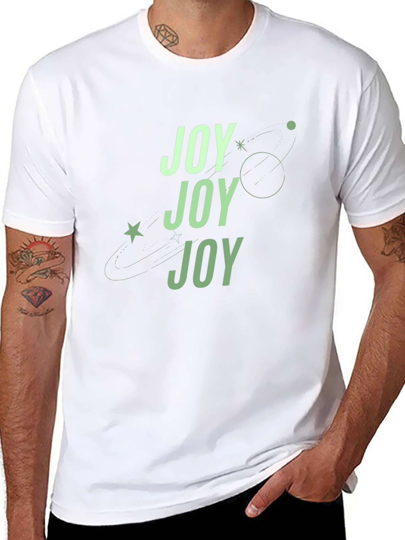 Joyful Black Graphic Tee