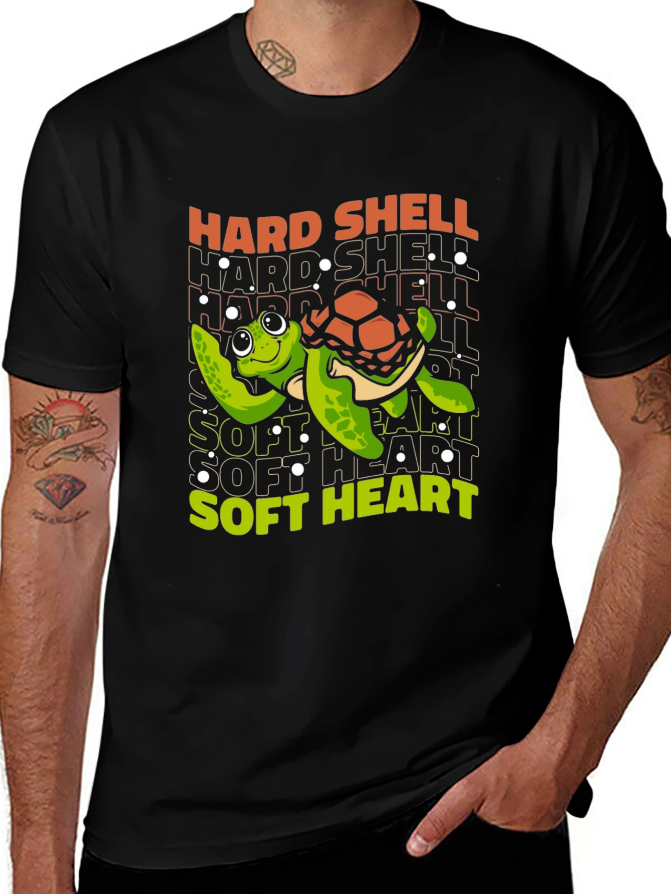 Hard Shell Soft Heart Turtle Graphic Tee