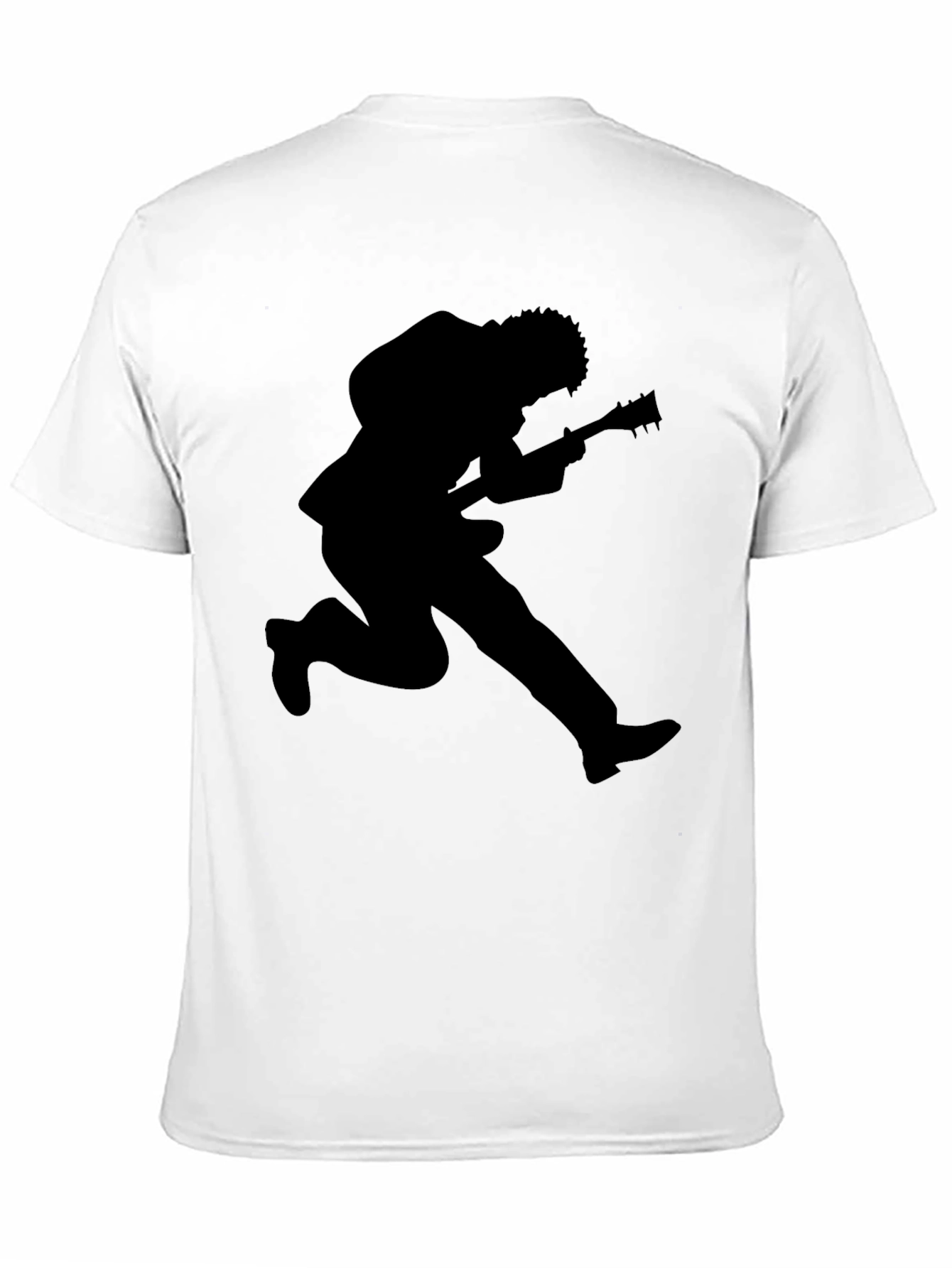Rock Star Guitarist Silhouette Black T-Shirt