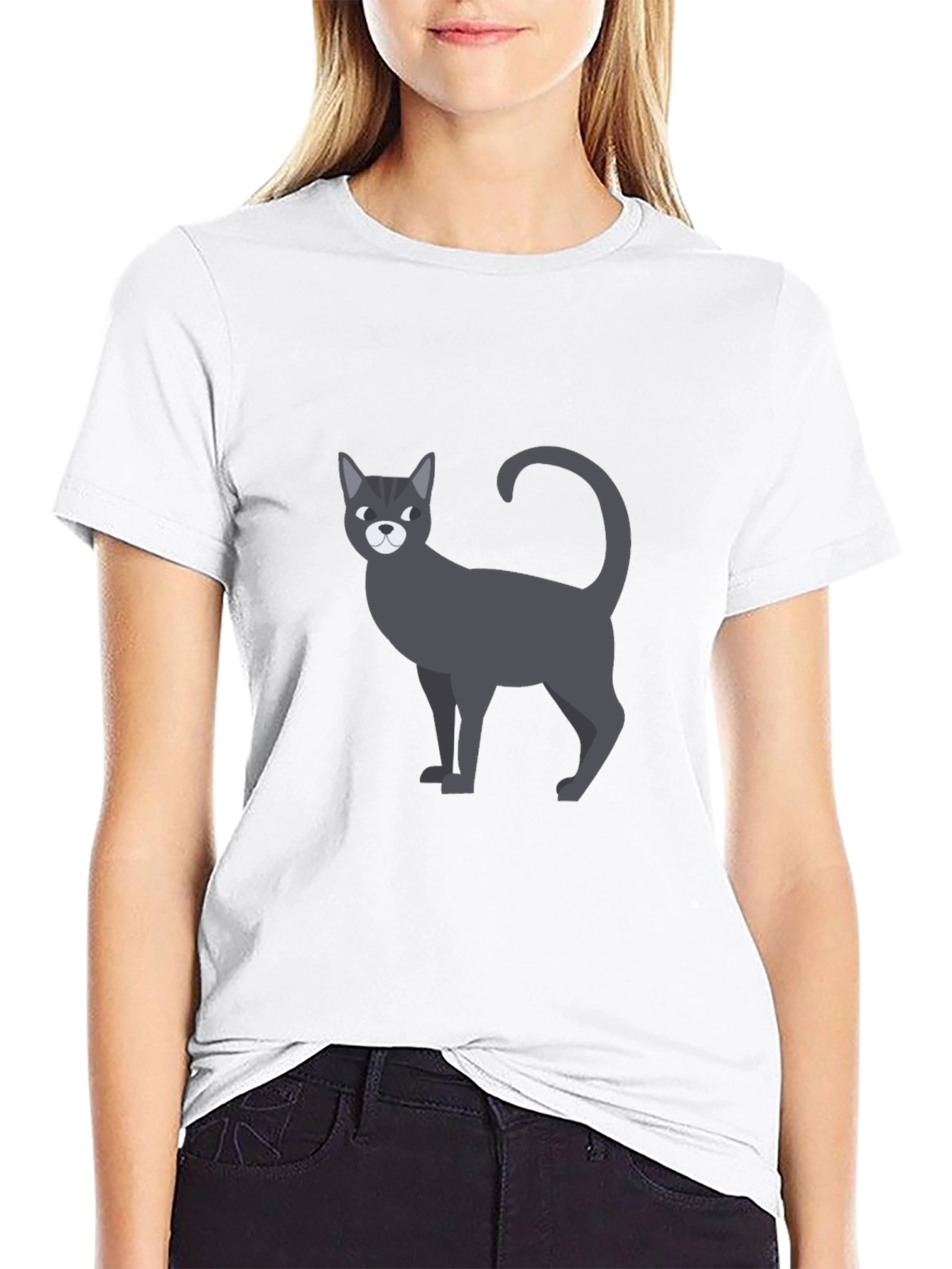Cool Cat Graphic T-Shirt - Mens Black Tee