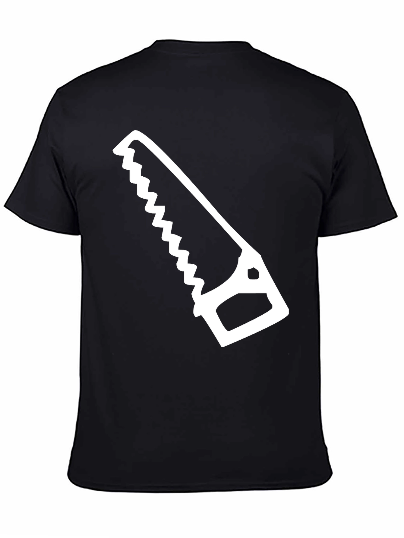 Hand Saw Graphic Tee - Black Cotton T-Shirt